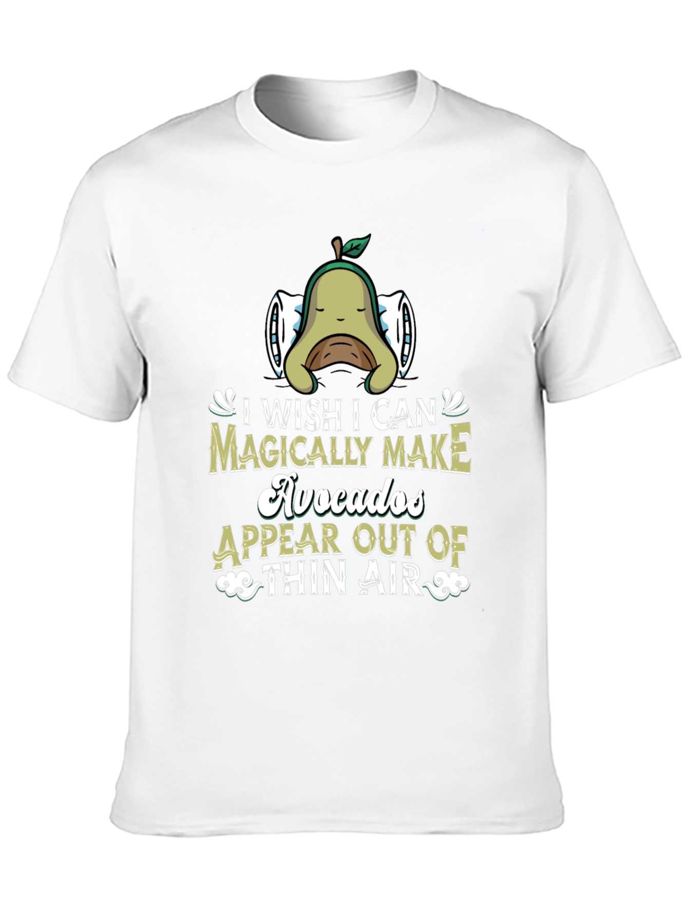 Black Magical Avocado Graphic Tee - Unisex Black T-Shirt view 10