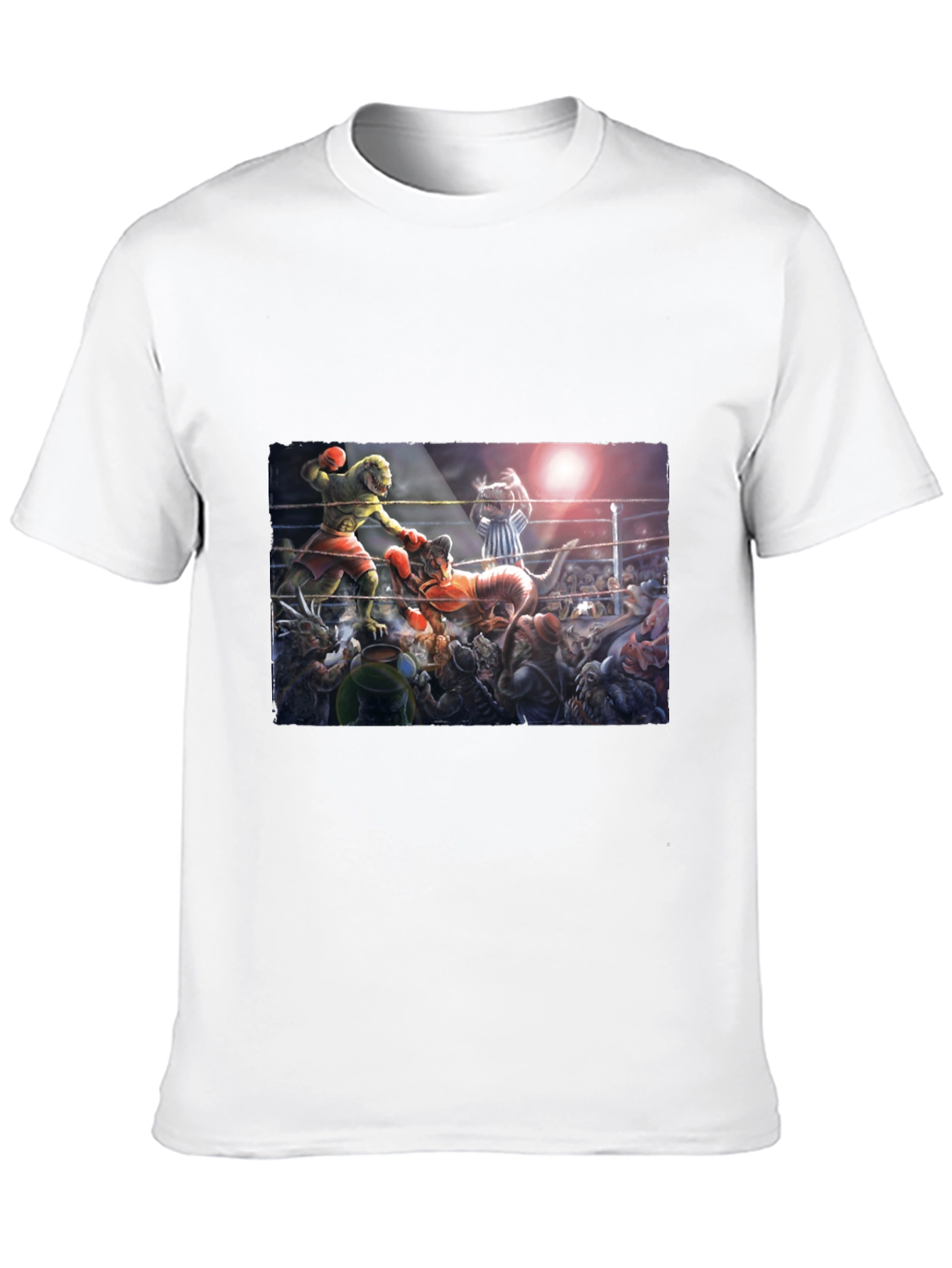Black Dino Boxing Match Graphic Tee view 10