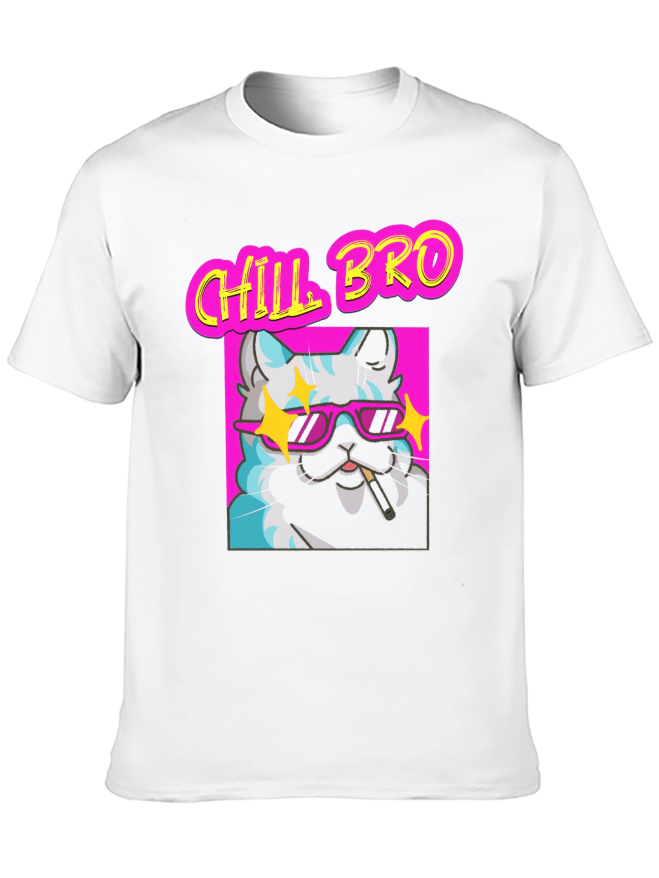 Black Chill Bro Cat Graphic T-Shirt - Relaxed Fit view 10