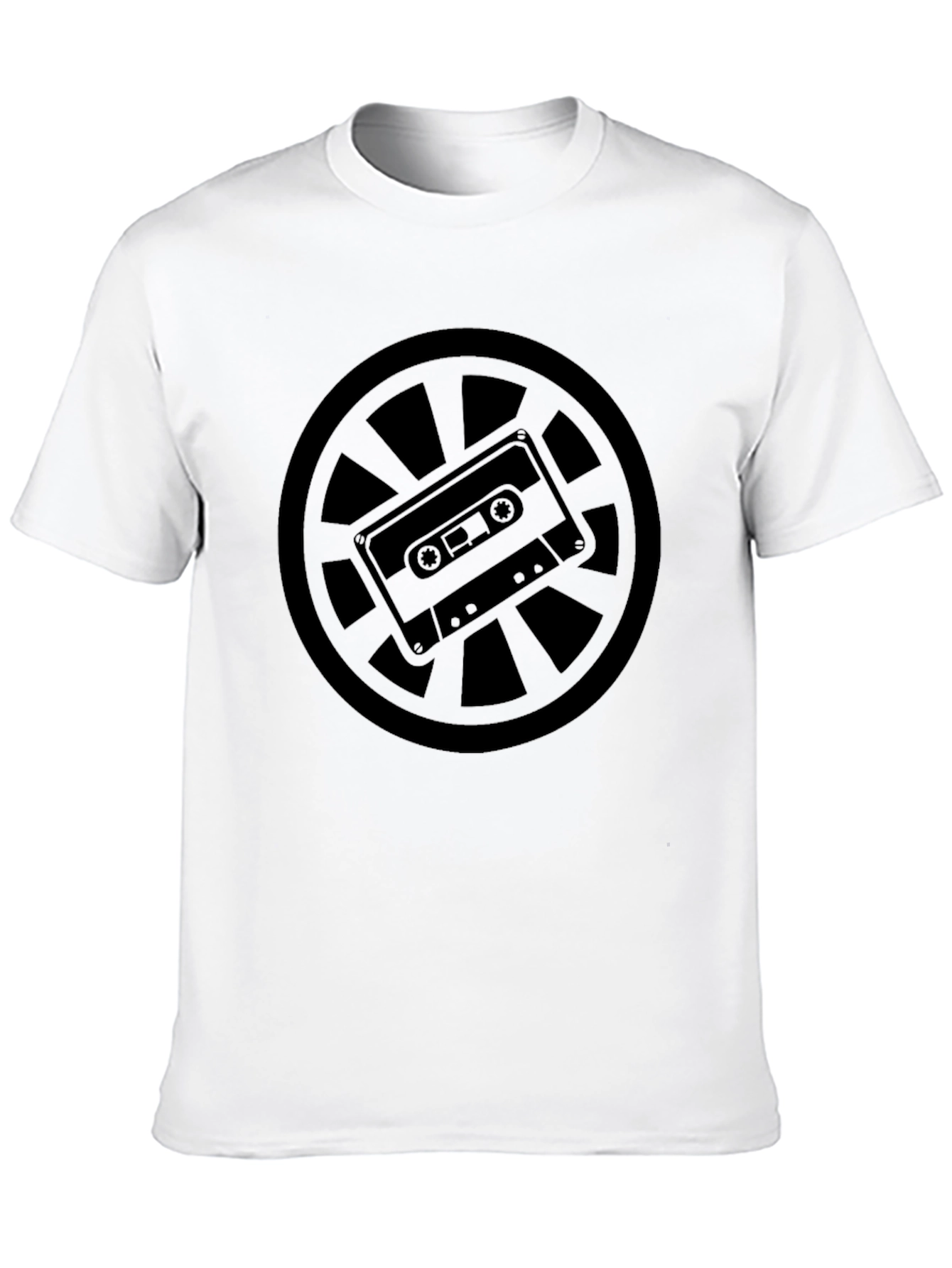 Black Retro Cassette Tape Graphic Tee - Black view 10
