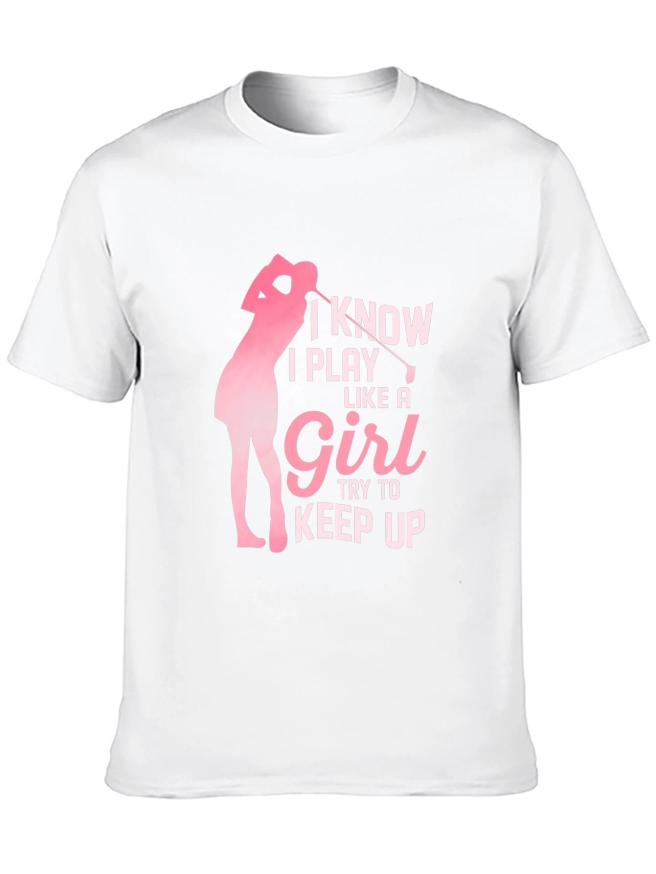 Black I Play Like a Girl Golf T-Shirt view 10