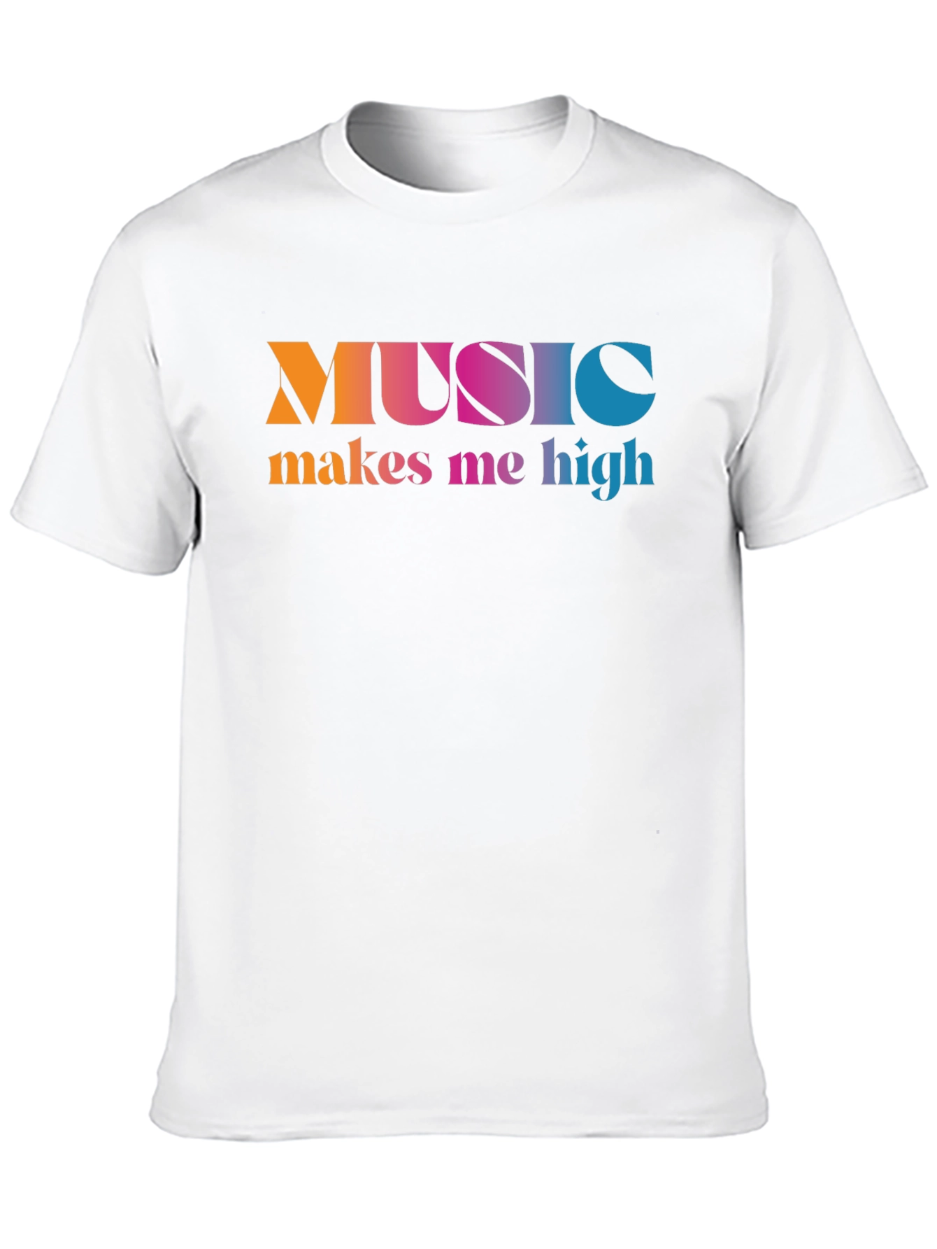 Black Music Makes Me High T-Shirt - Colorful Graphic Tee view 10