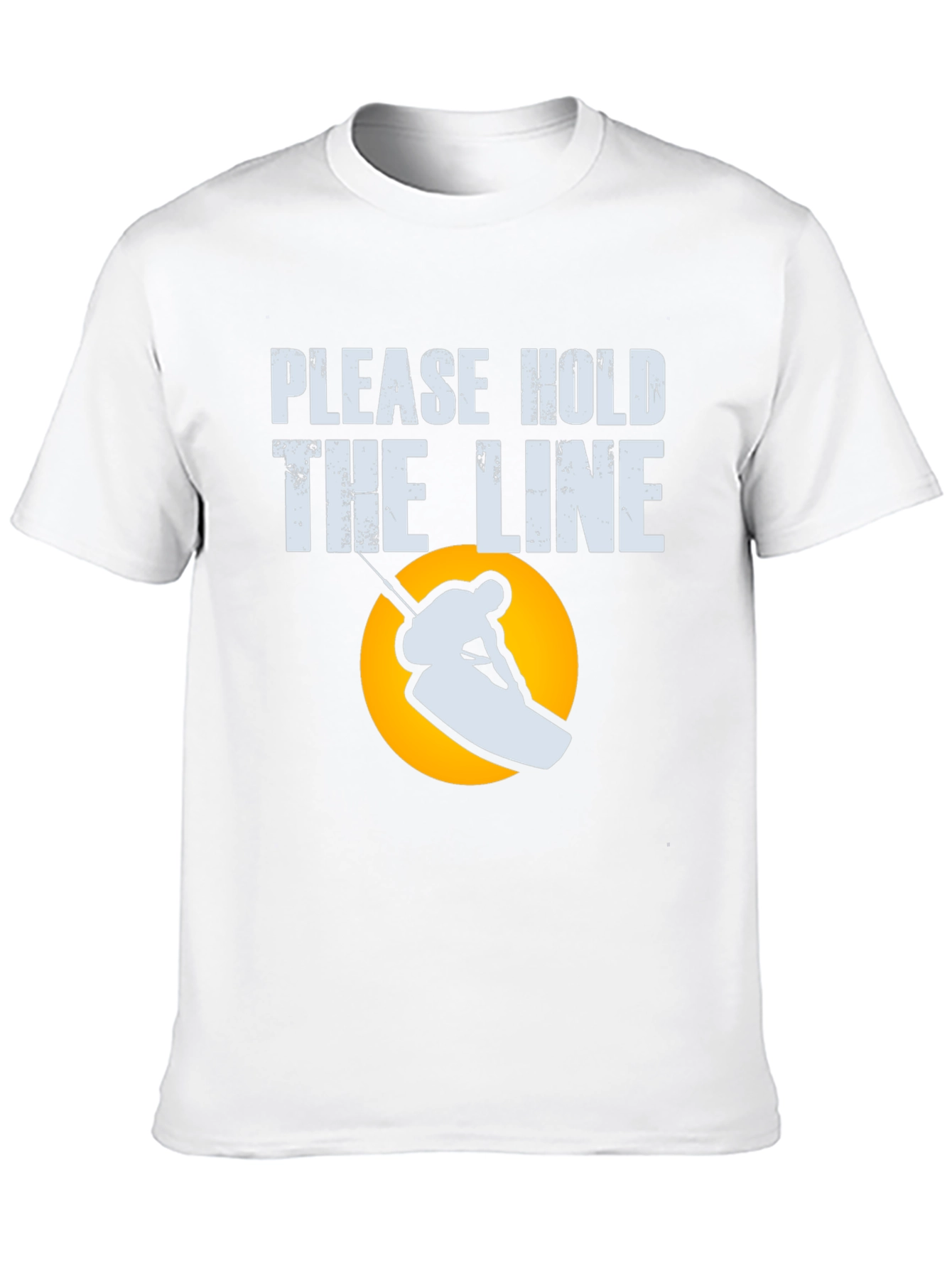 Black Please Hold the Line Skier Graphic Tee view 10