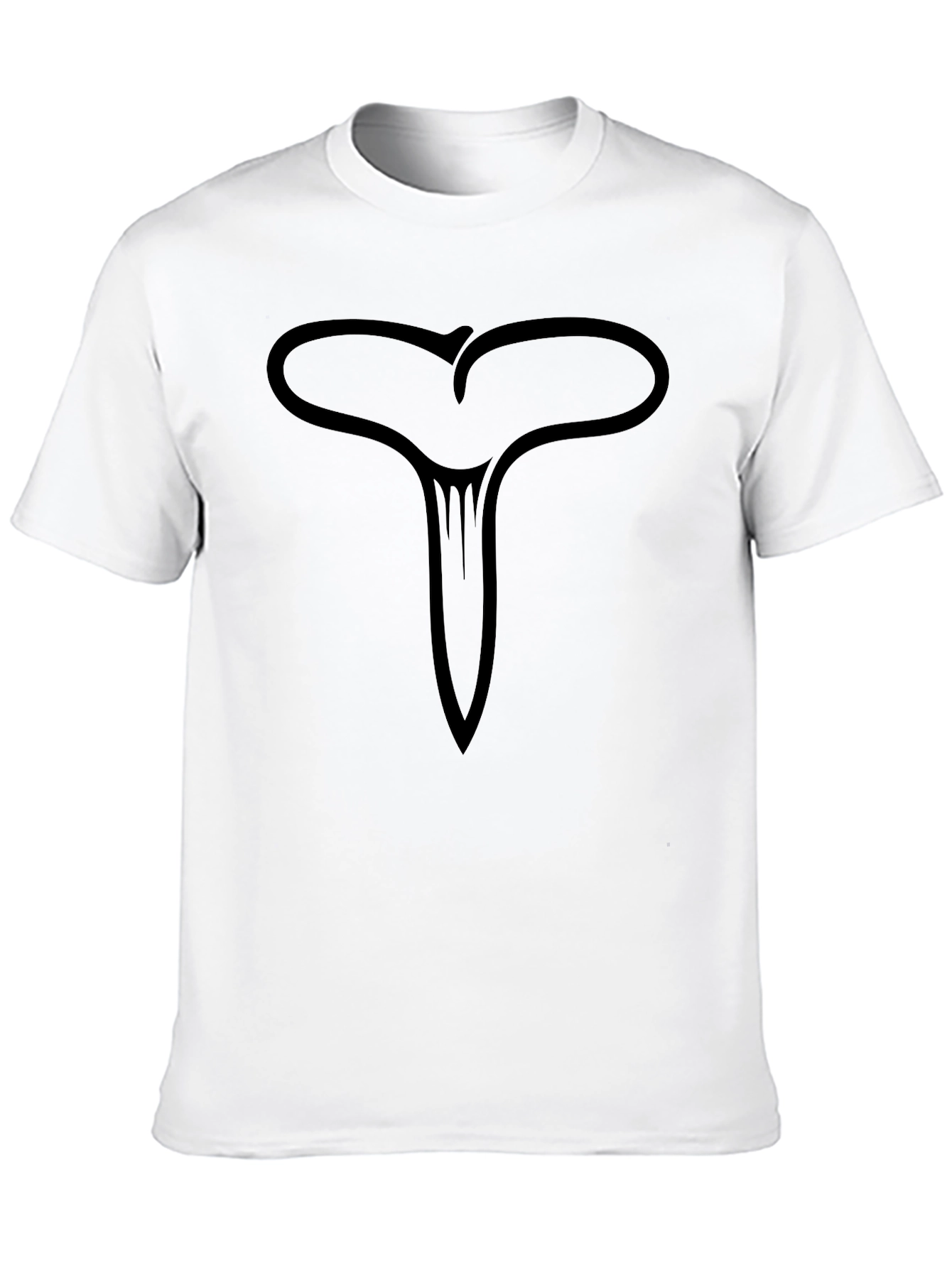 Black Abstract Symbol Black T-Shirt view 10