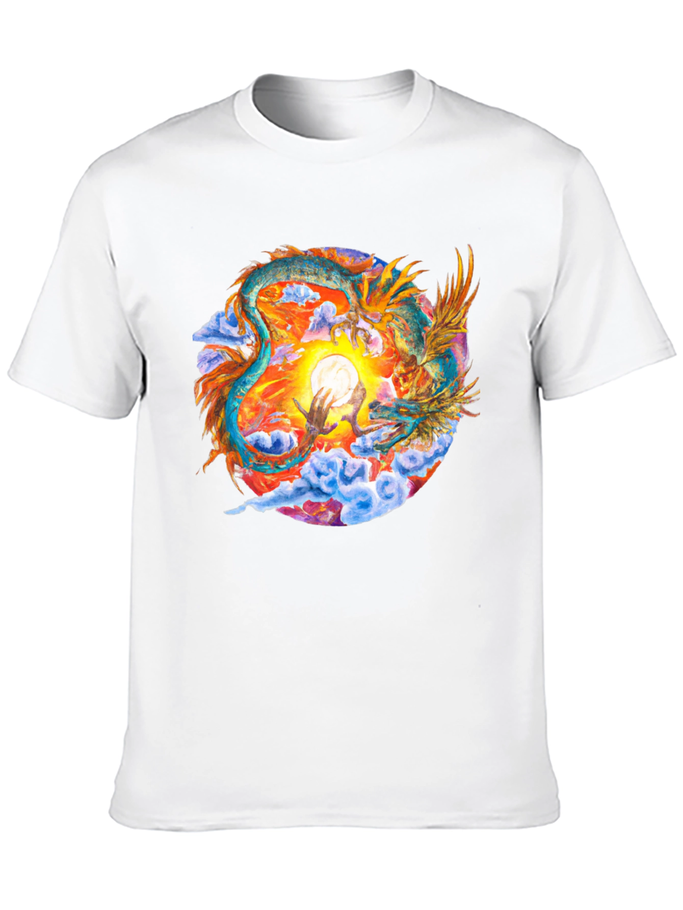 Black Dragon & Moon Graphic Tee - Celestial Style view 10