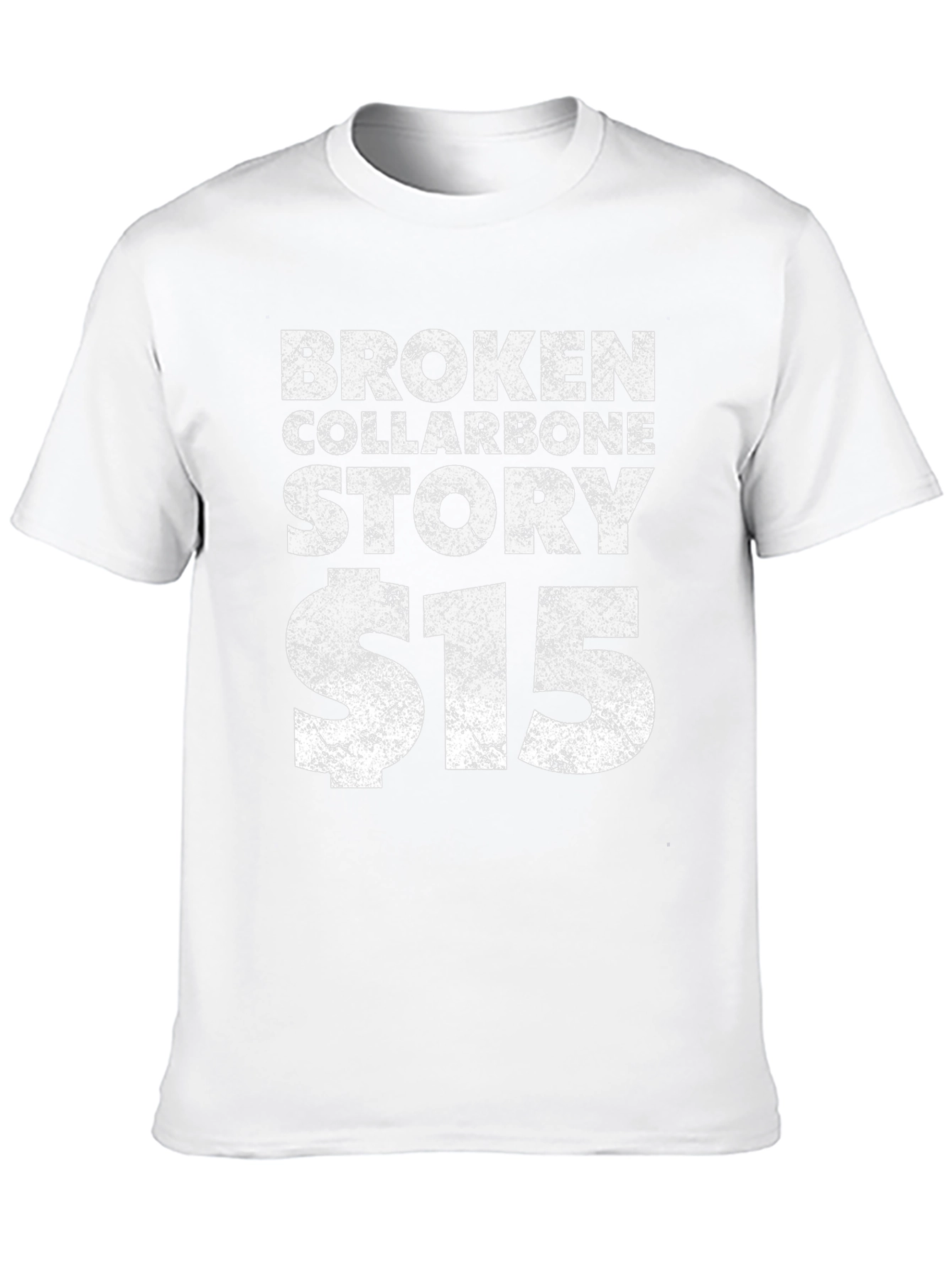 Black Broken Collarbone Story T-Shirt - $15 Funny Injury Tee view 10