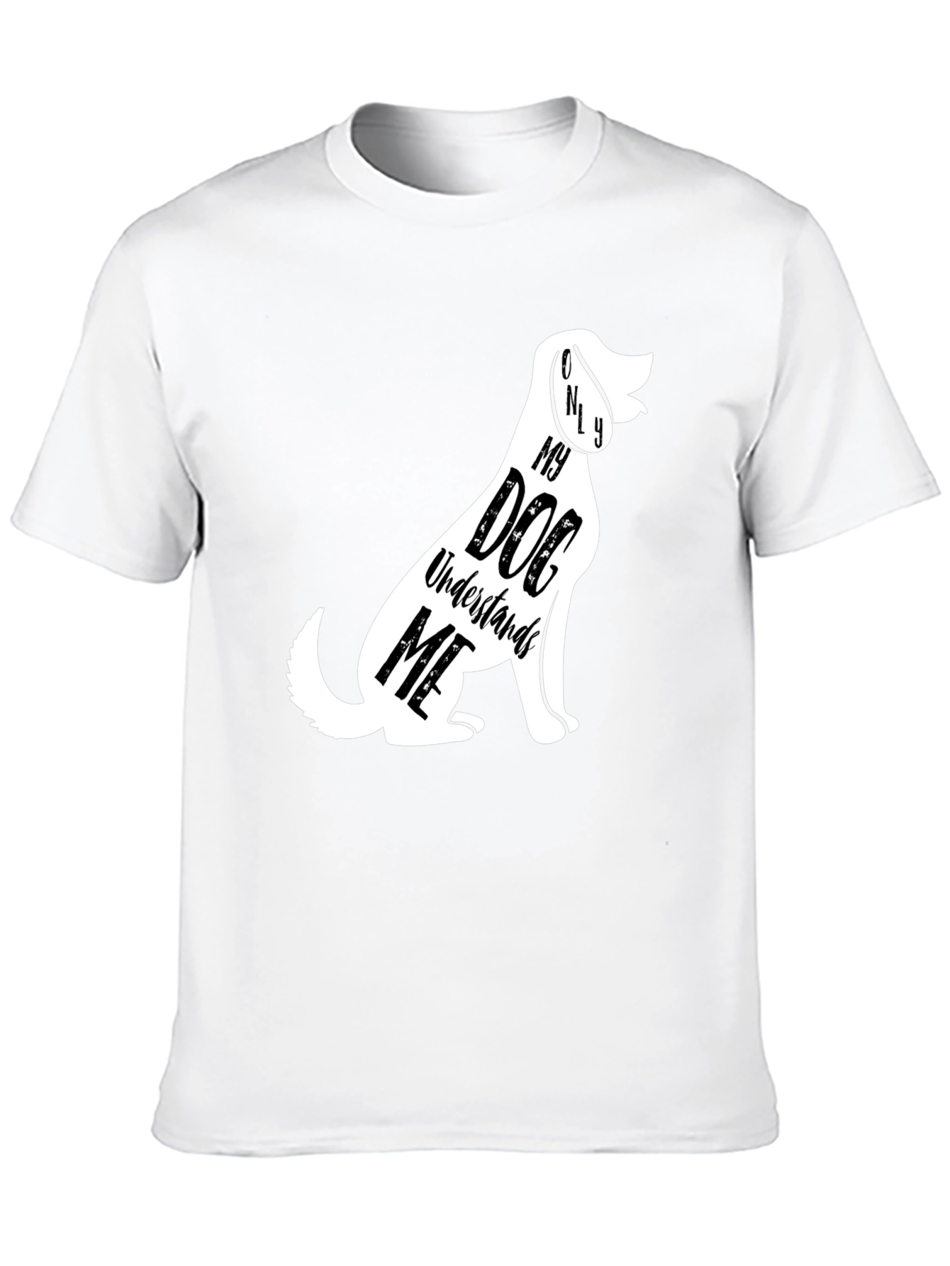 Black Dog Lover T-Shirt - Only My Dog Understands Me - Black view 10