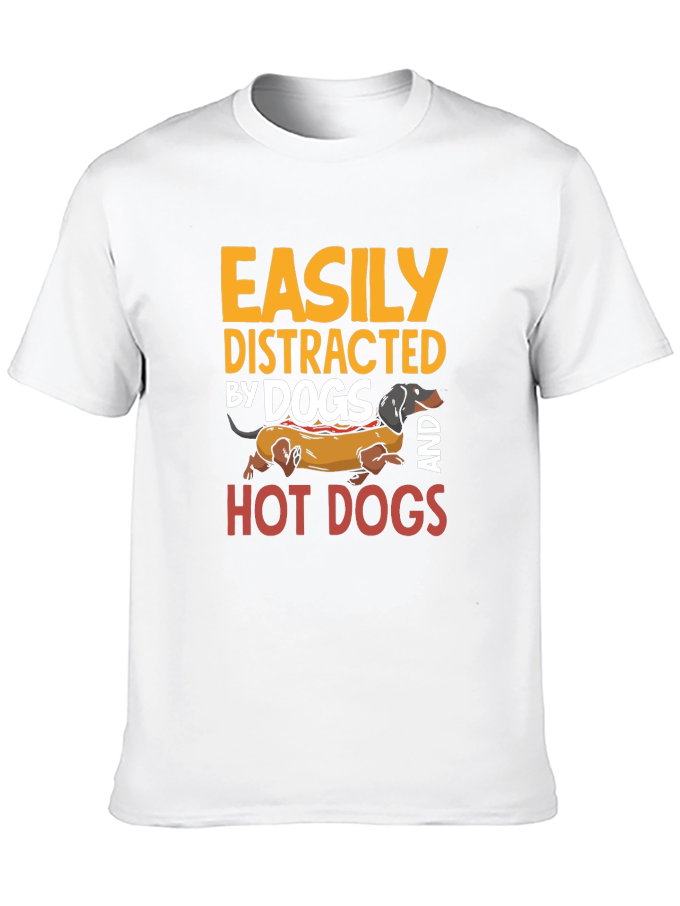 Easily Distracted By Dogs and Hot Dogs T-Shirt - 10