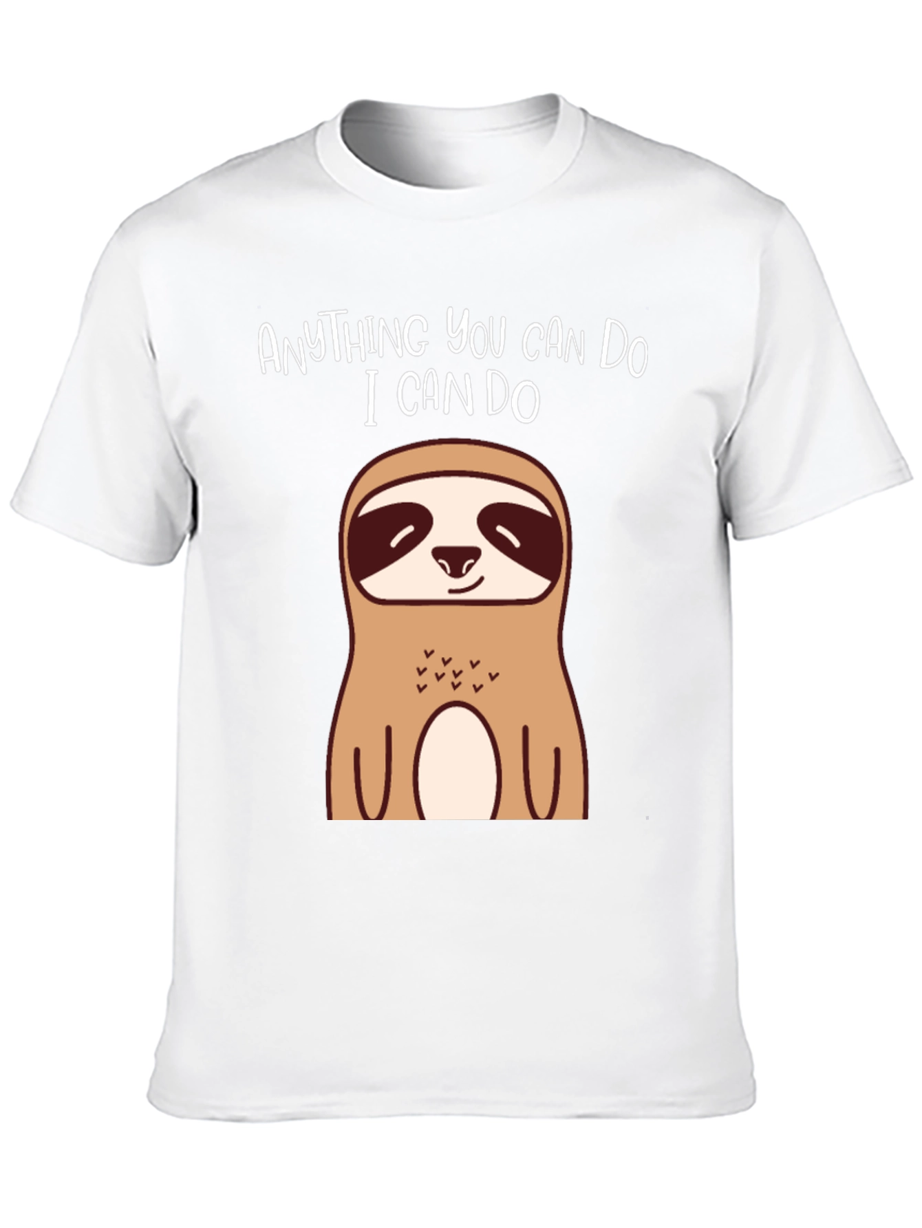 Black Funny Sloth T-Shirt - Anything You Can Do, I Can Do view 10