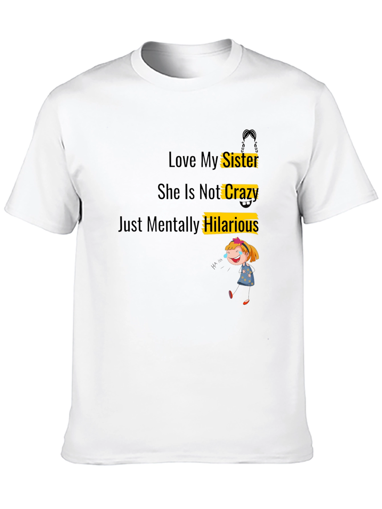 Black Love My Sister Graphic Tee - Funny Family Shirt view 10