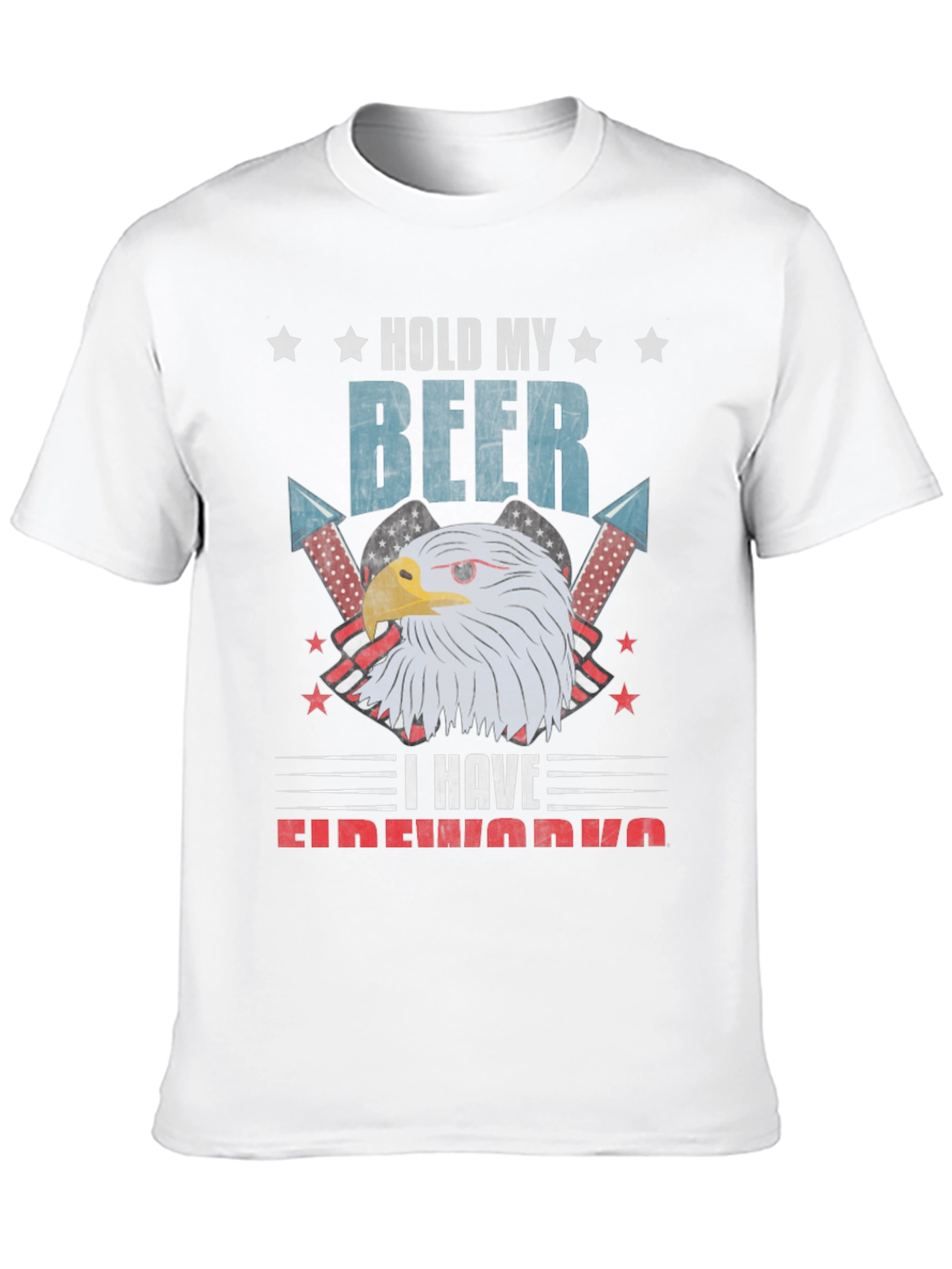 Black Hold My Beer Fireworks Patriotic Eagle T-Shirt view 10