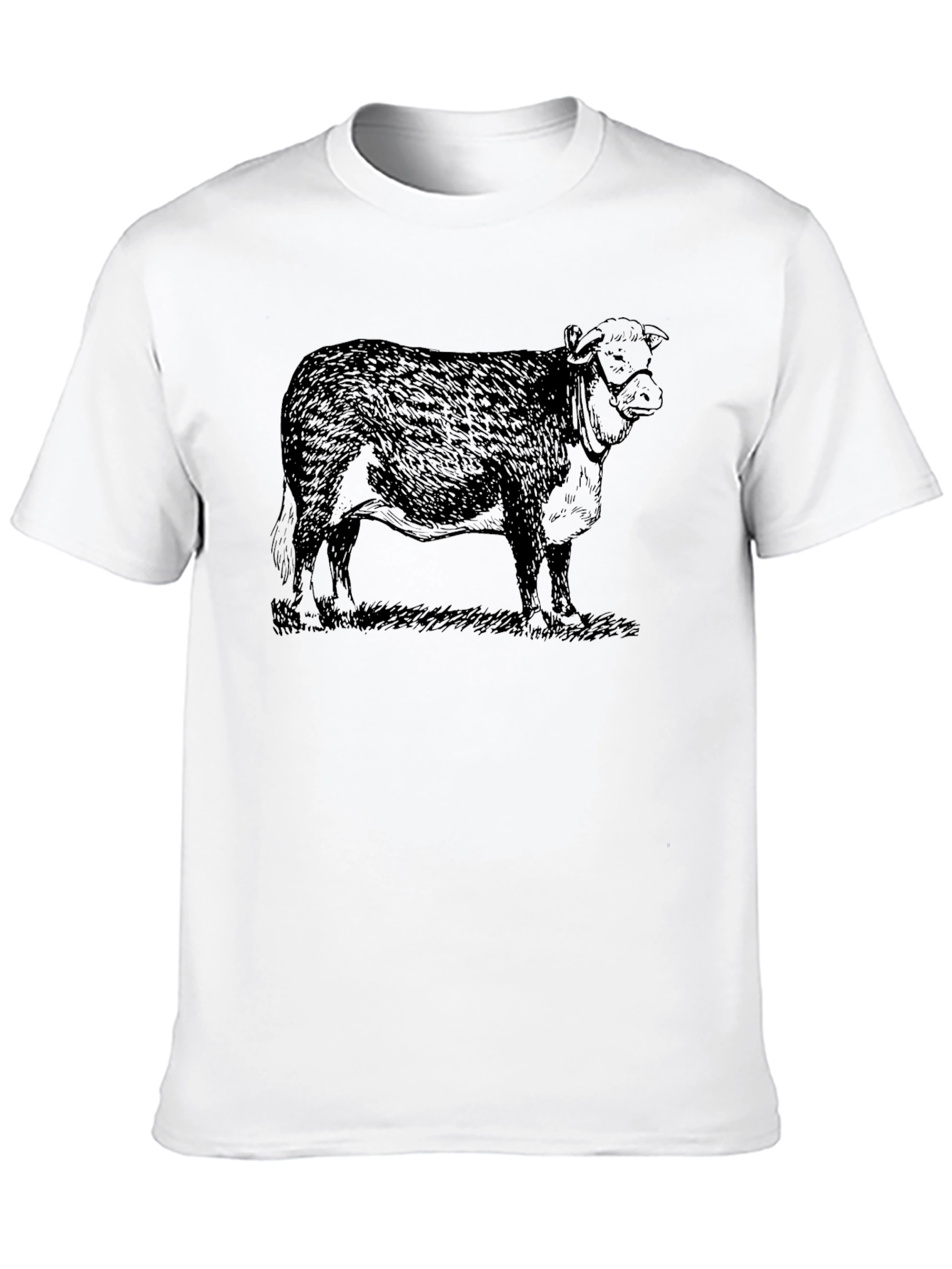 Black Cow Graphic Tee - Black Casual T-Shirt view 10