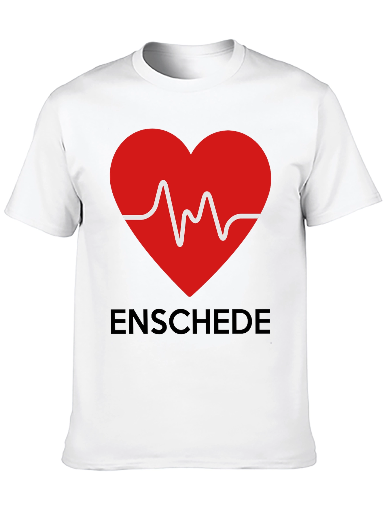 Black Enschede Heartbeat Graphic Tee - Soft Cotton Blend view 10