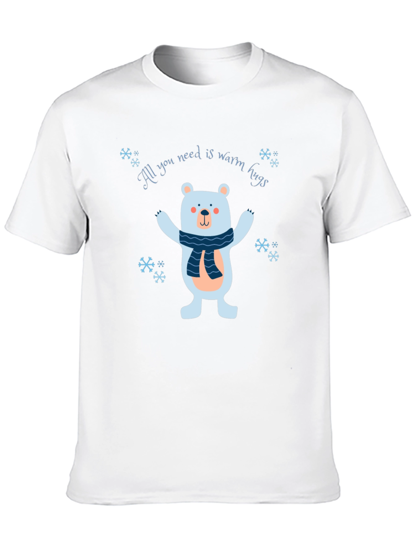 Black Warm Hugs Bear Graphic Tee - Cozy Winter Style view 10