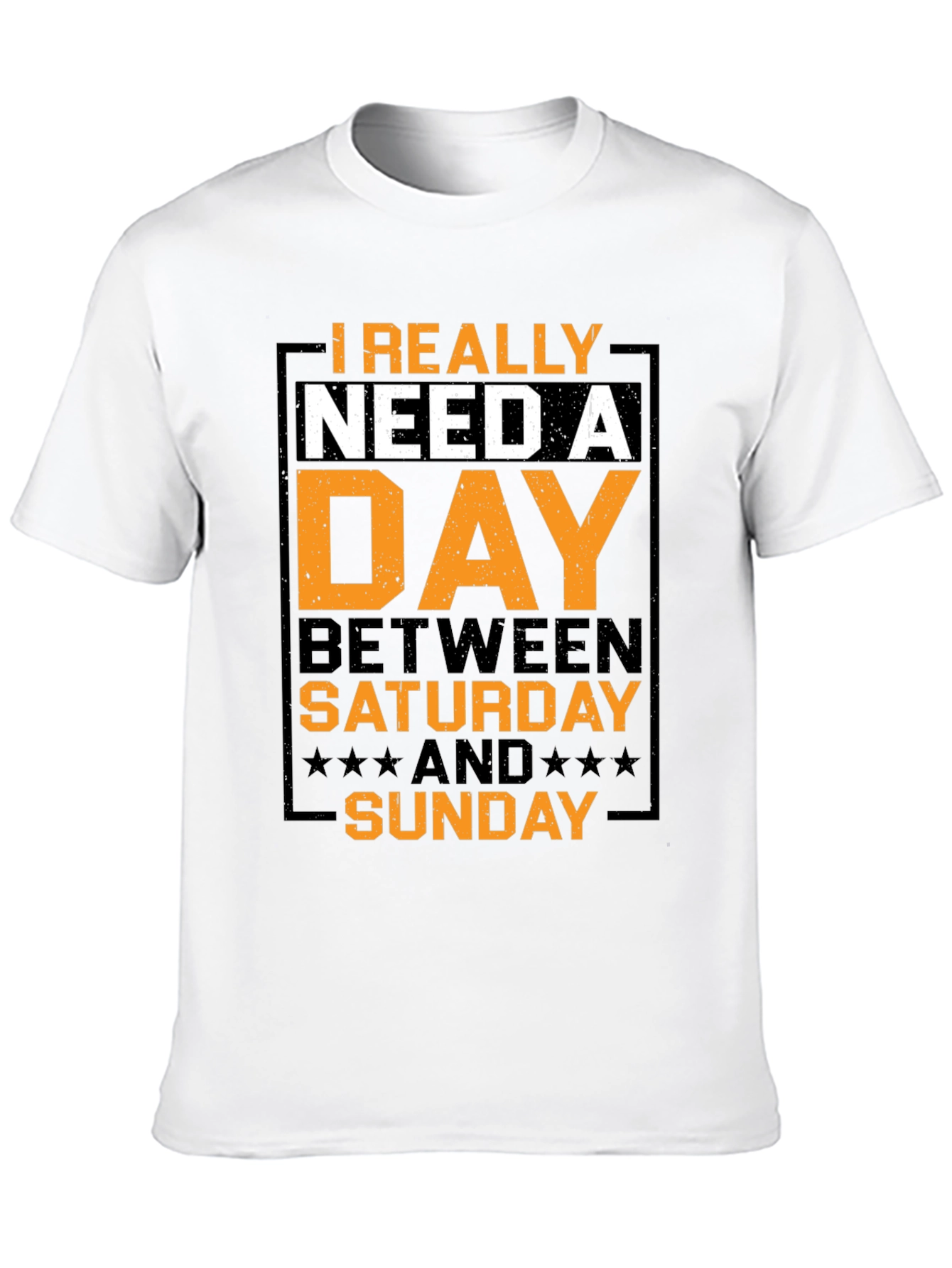 Black Humorous "Day Between" Graphic T-Shirt view 10