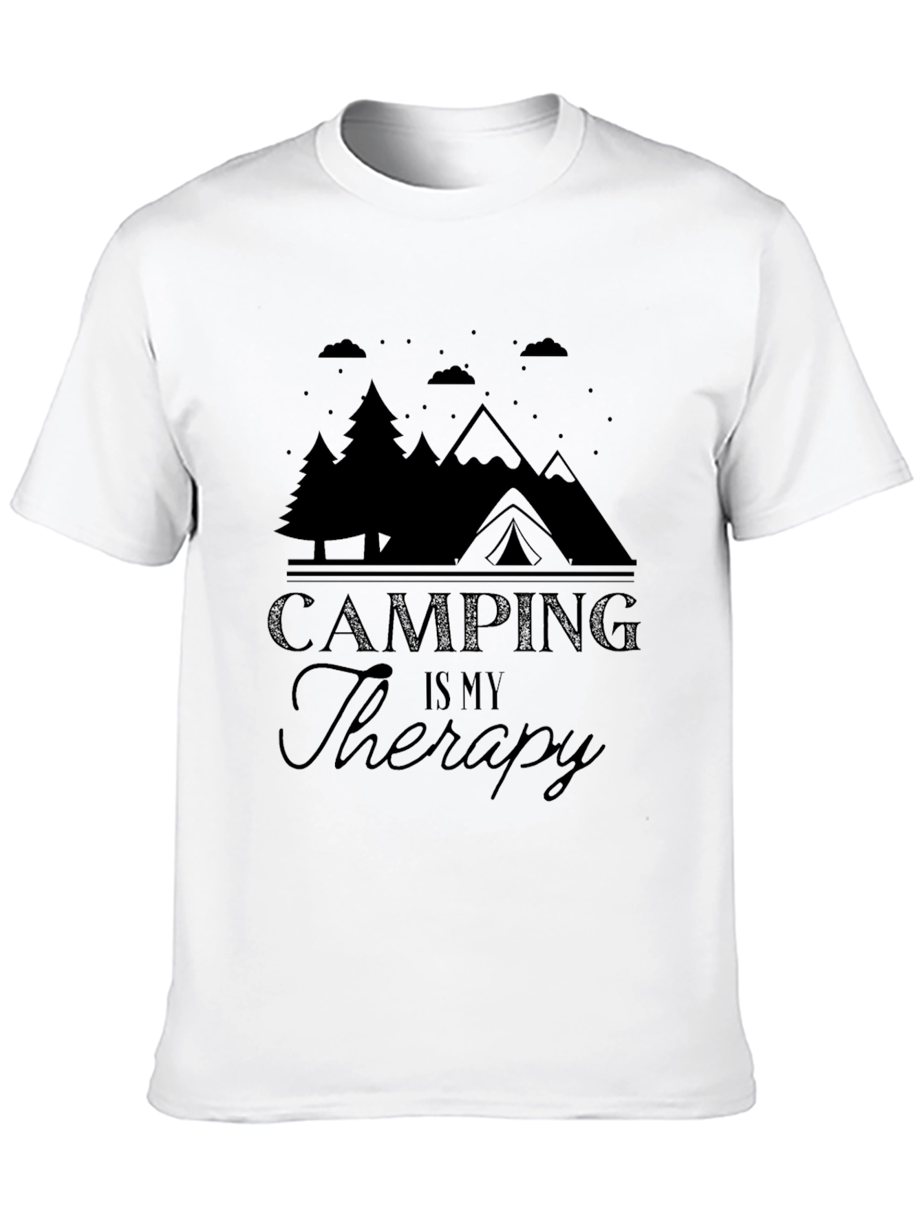 Black Camping Is My Therapy T-Shirt view 10
