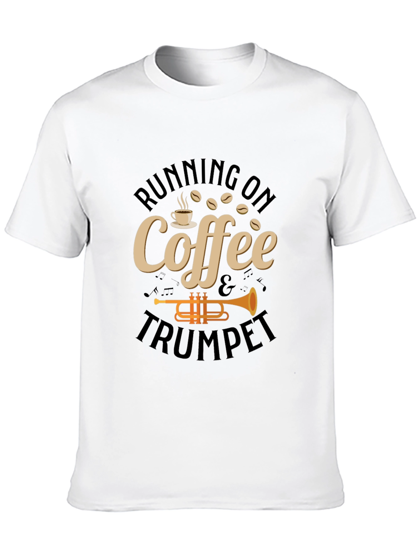 Black Coffee & Trumpet T-Shirt - Music Lover Tee view 10