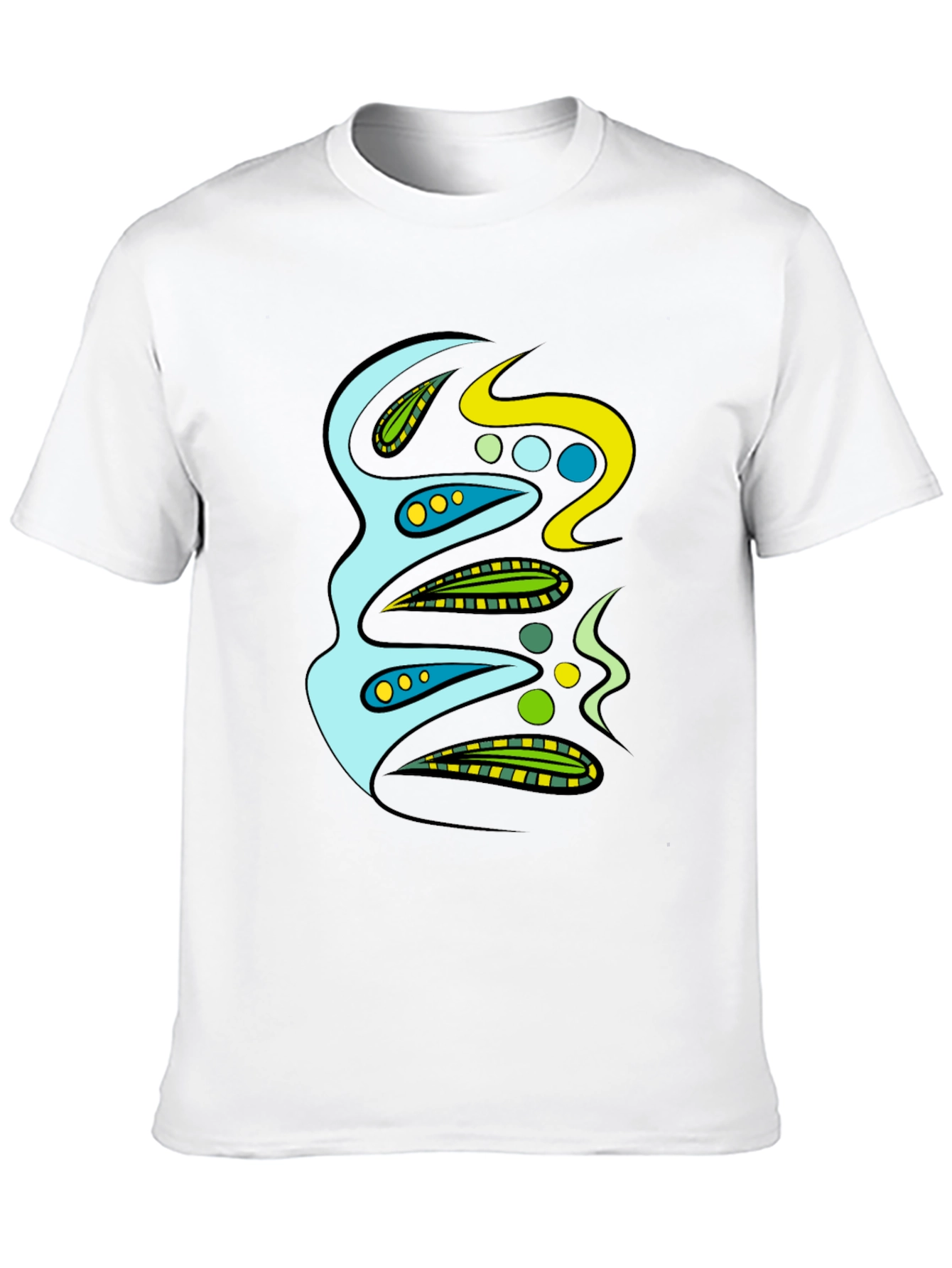 Black Abstract Graphic Print Black T-Shirt view 10