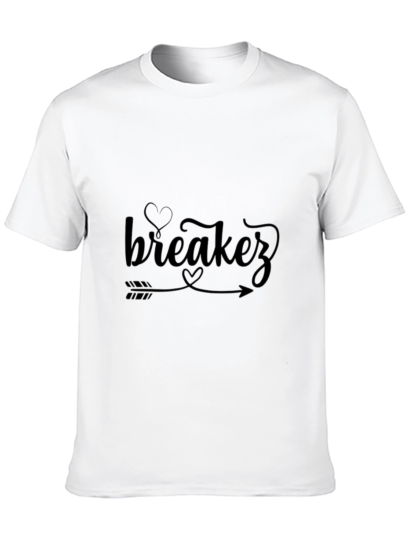 Black Breakerz Heart Arrow Graphic Black T-Shirt view 10