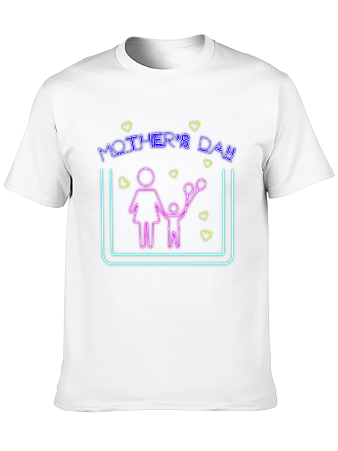 Black Mother's Day Graphic Tee - Neon Design view 10