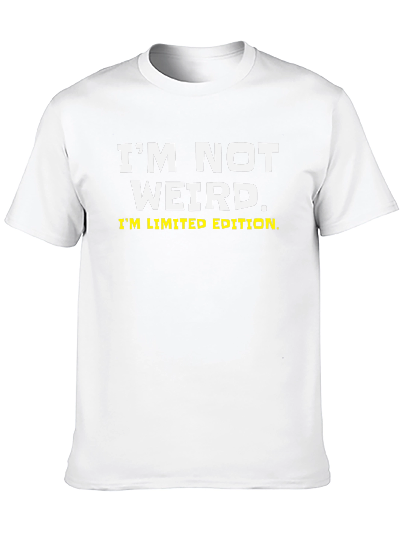 Black Funny "I'm Not Weird, I'm Limited Edition" Black T-Shirt view 10