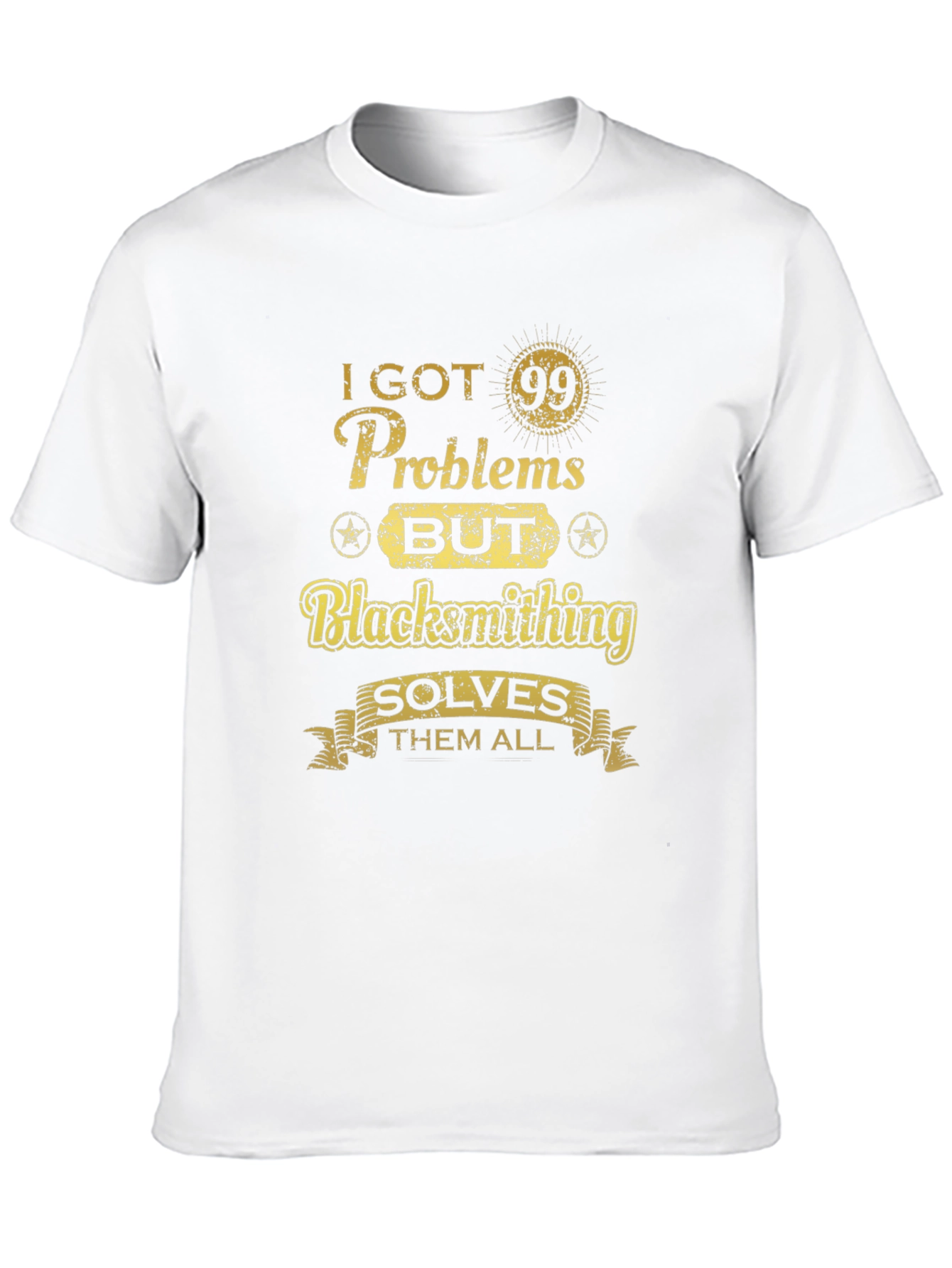 Black Blacksmithing Problems Solved Black T-shirt view 10