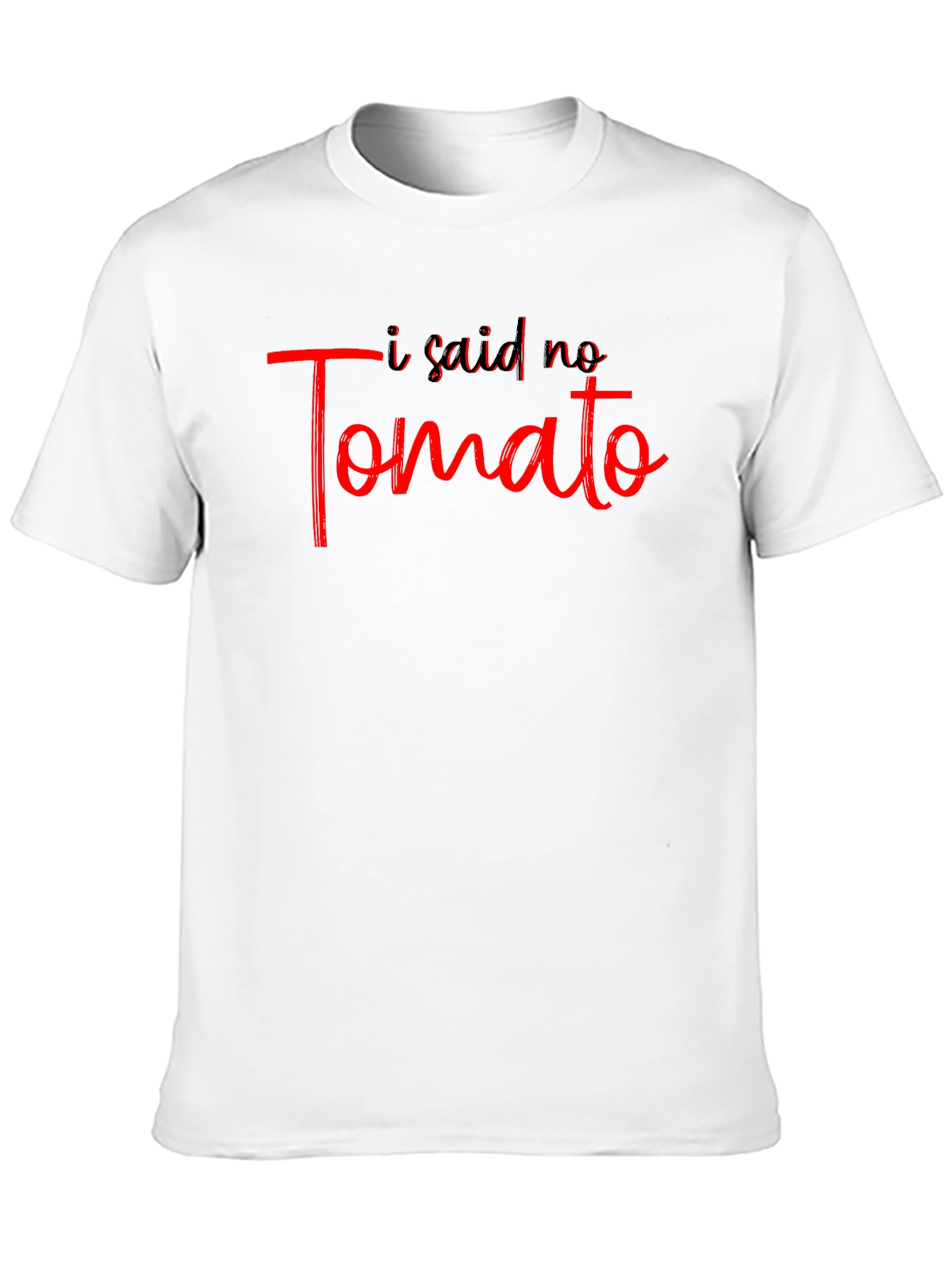 Black I Said No Tomato Graphic T-Shirt view 10