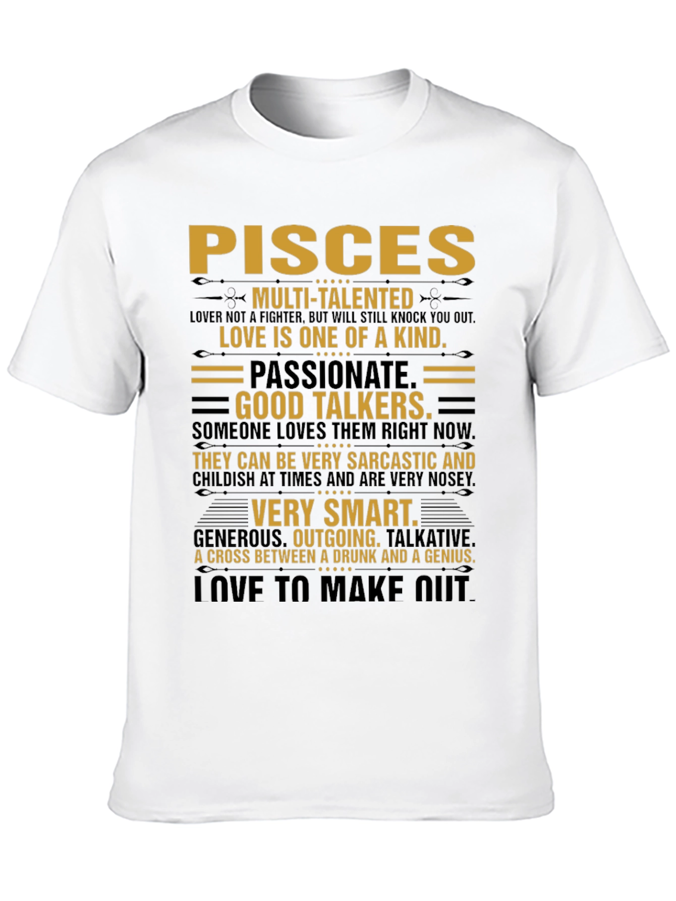 Pisces Zodiac Sign T-Shirt - Multi-Talented Tee - 10