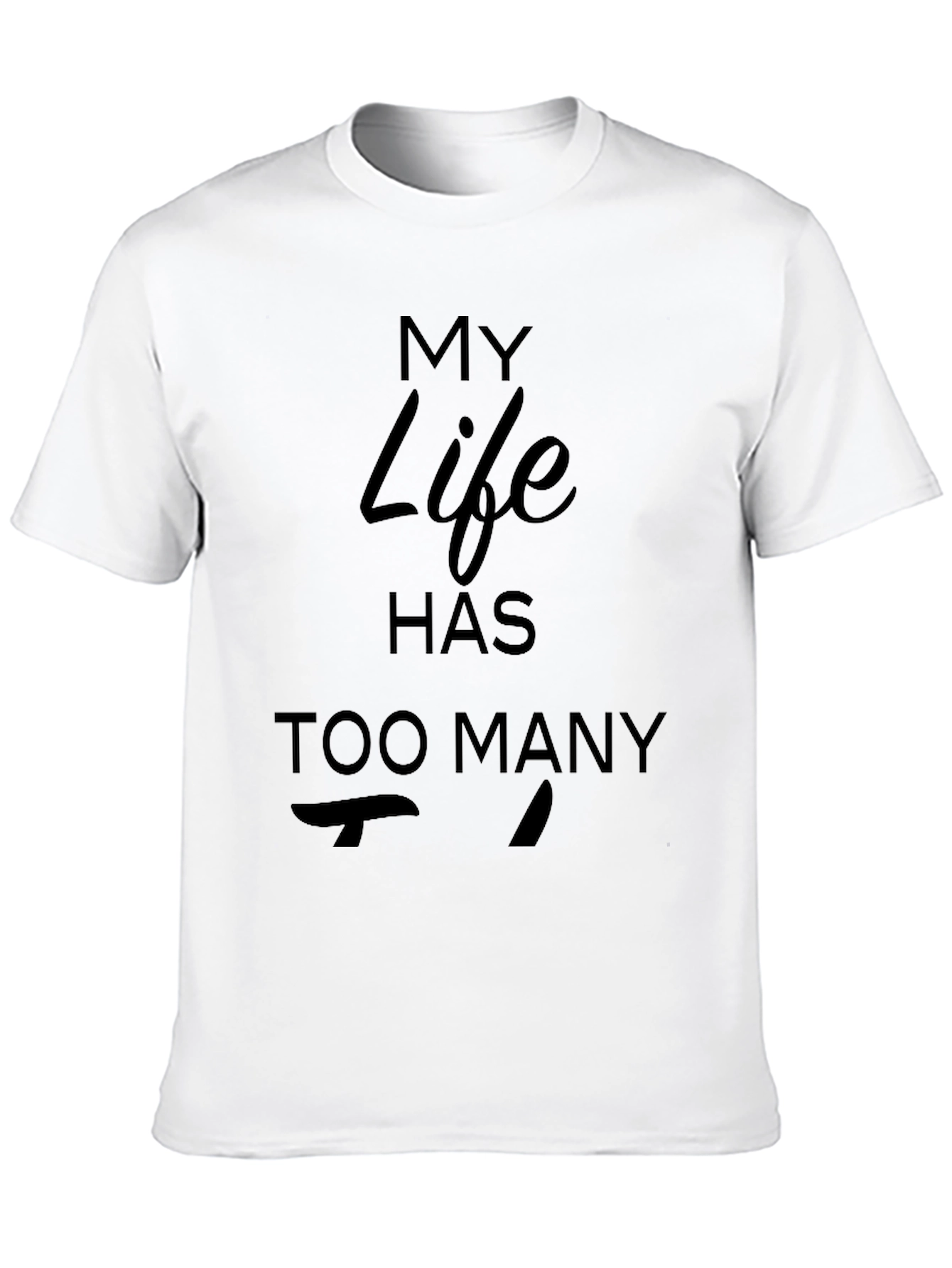 Black My Life Has Too Many Spoons T-Shirt - Unisex view 10