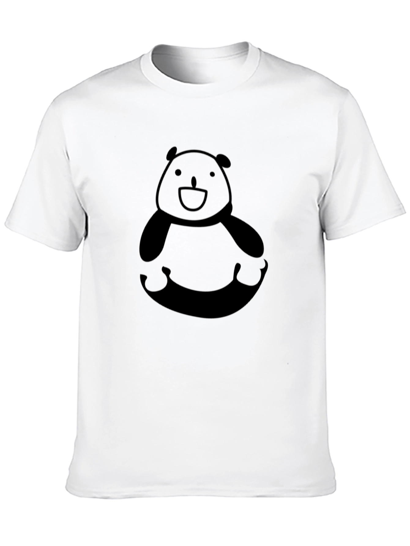Black Panda Graphic Black T-Shirt - Casual Comfort view 10