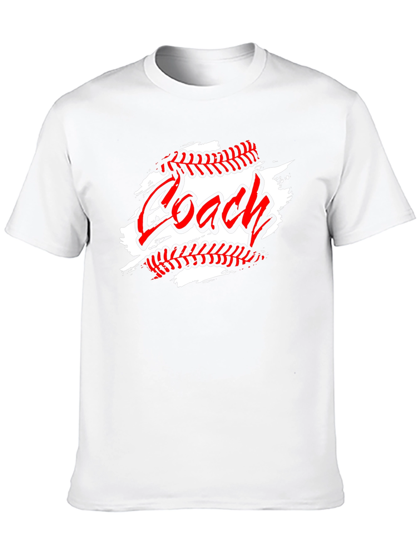 Black Baseball Coach T-Shirt - Sporty Crew Neck Tee view 10