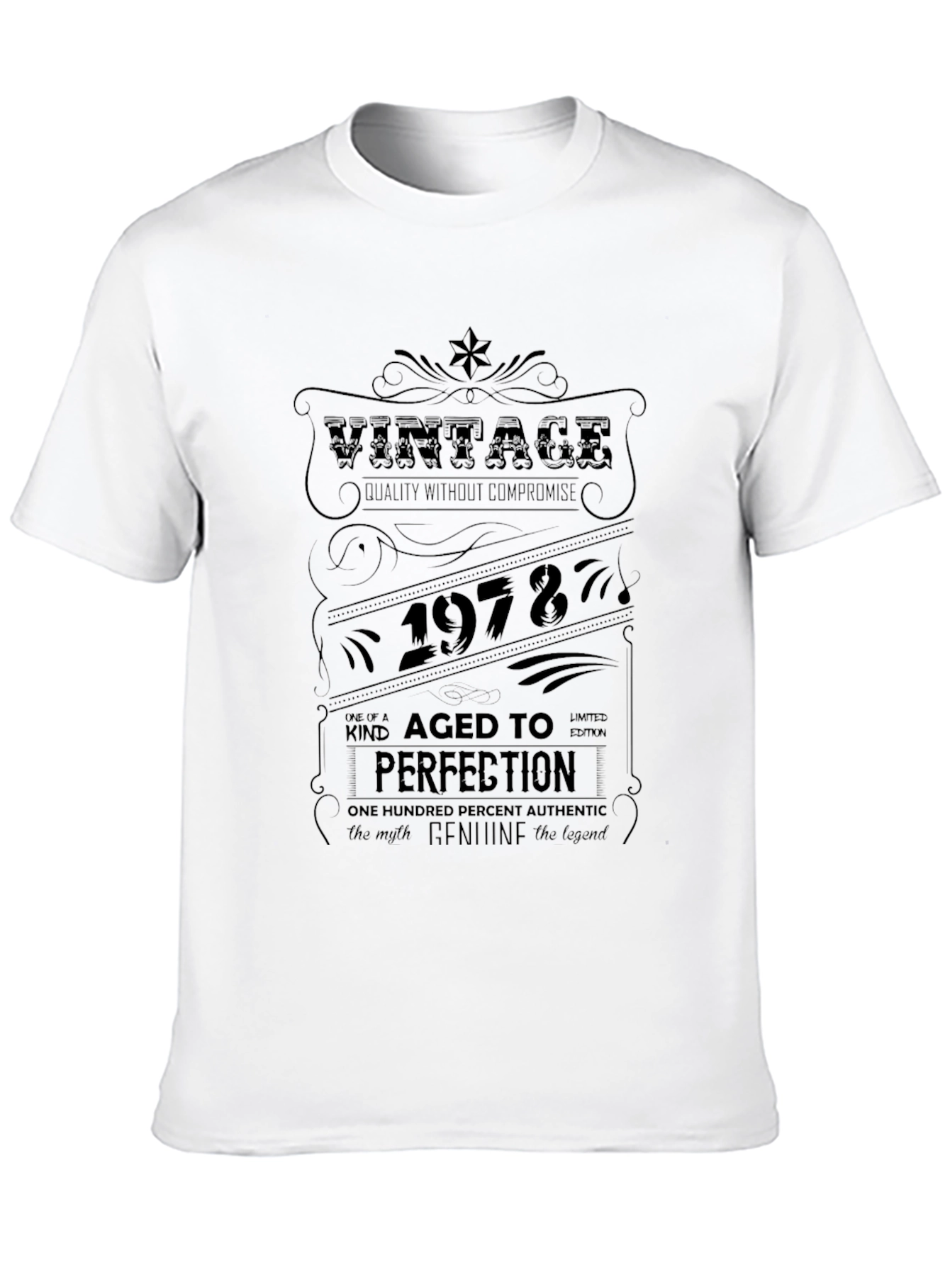 Black Vintage 1978 Aged to Perfection Graphic T-Shirt view 10
