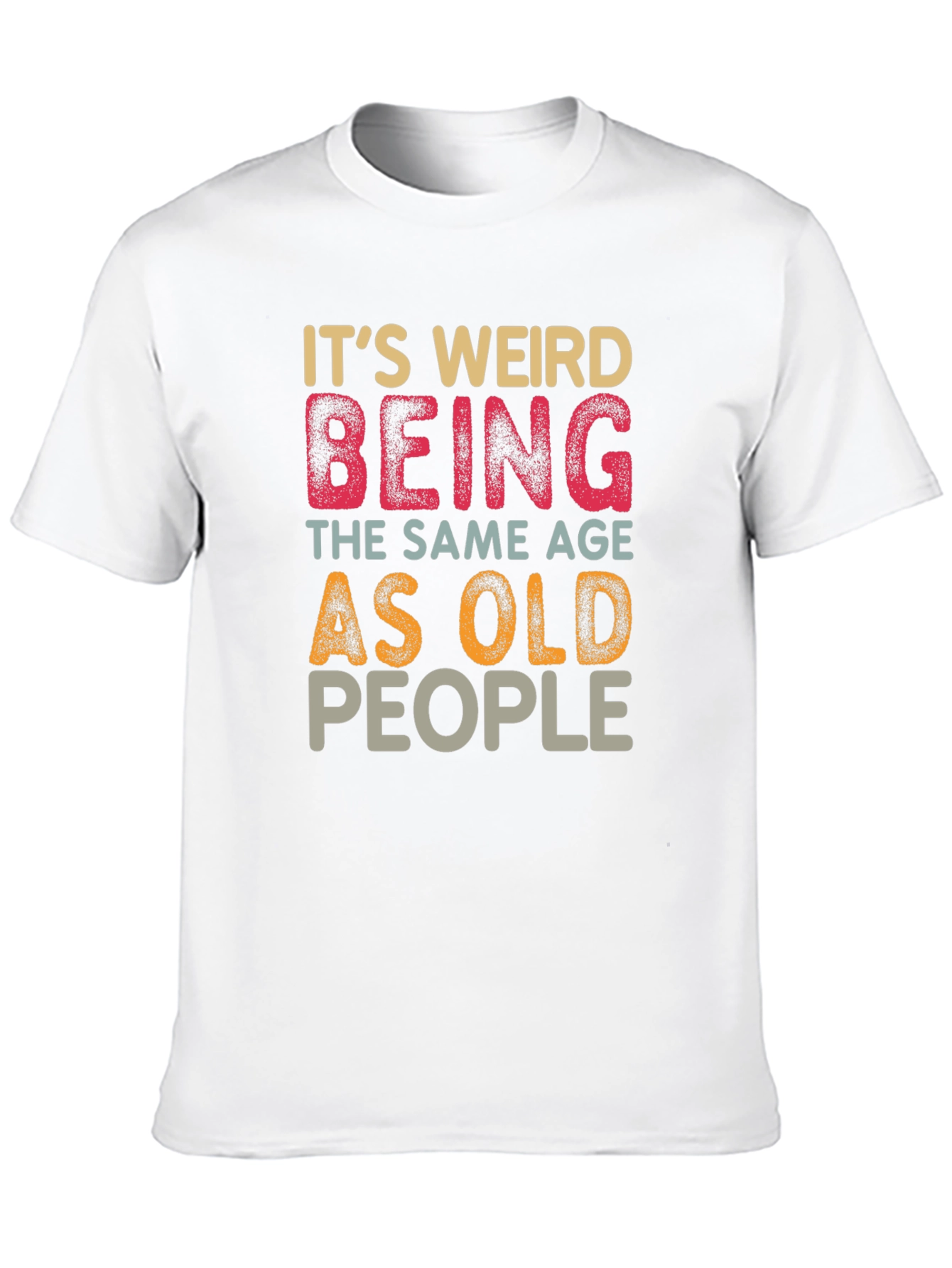Black Funny 'Same Age as Old People' Graphic T-Shirt view 10