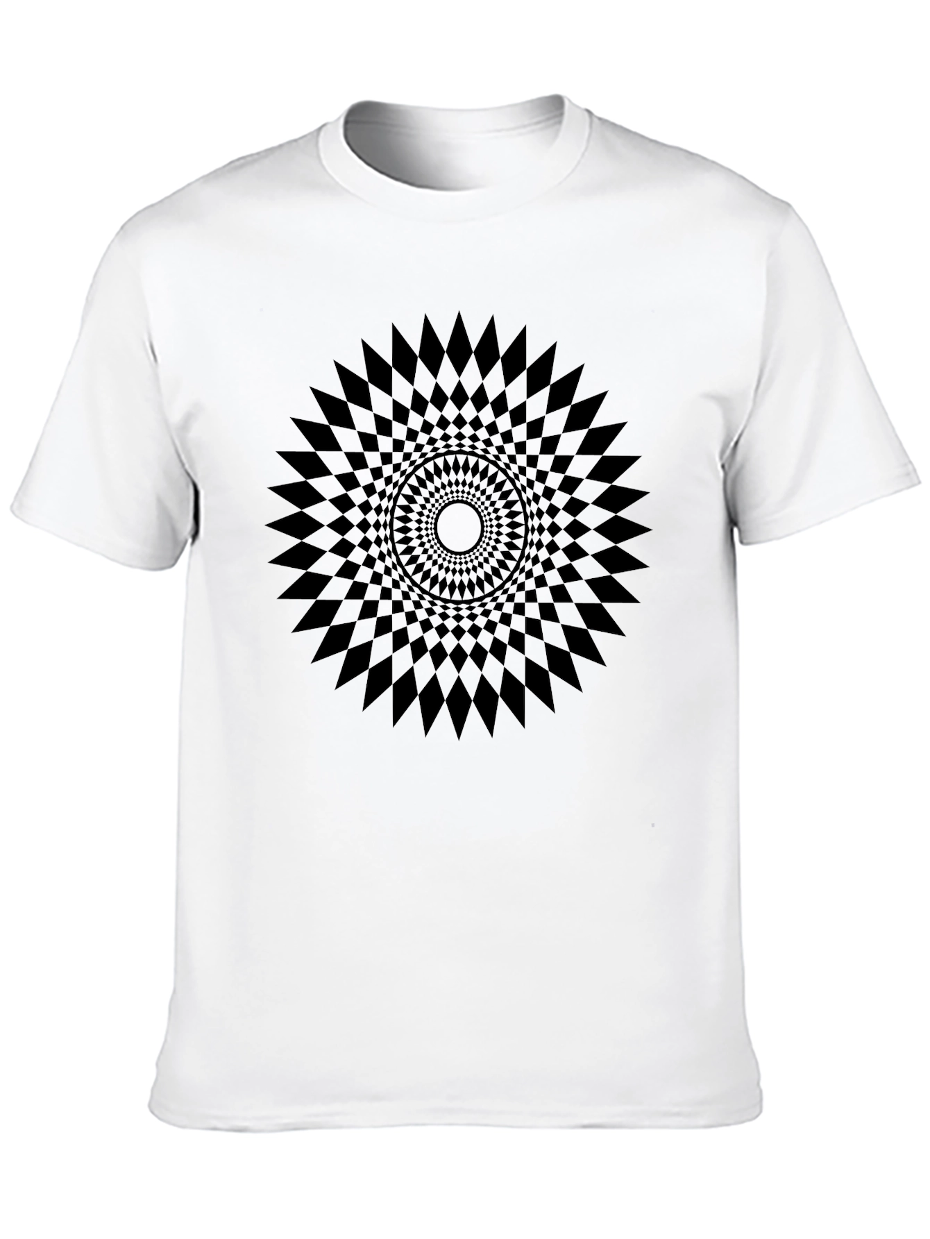 Black Geometric Mandala Graphic Print T-Shirt view 10