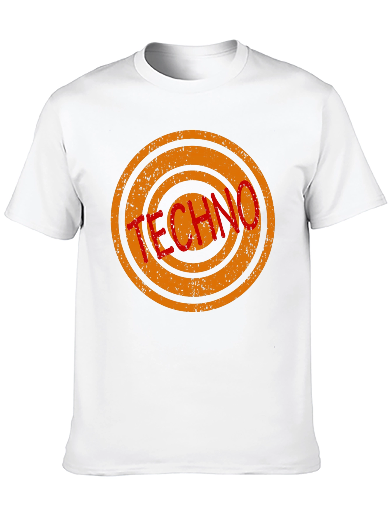 Black Techno Music Graphic Print Black T-Shirt view 10