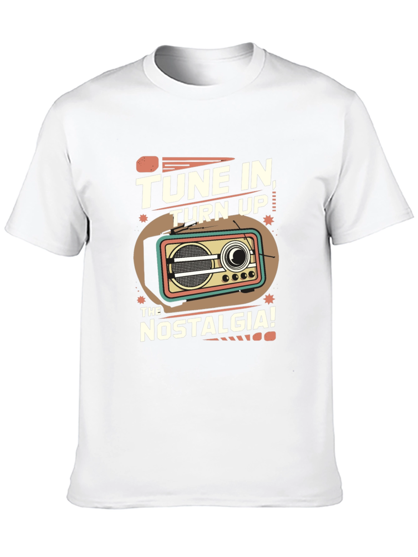 Black Tune In Nostalgia Retro Radio T-Shirt view 10