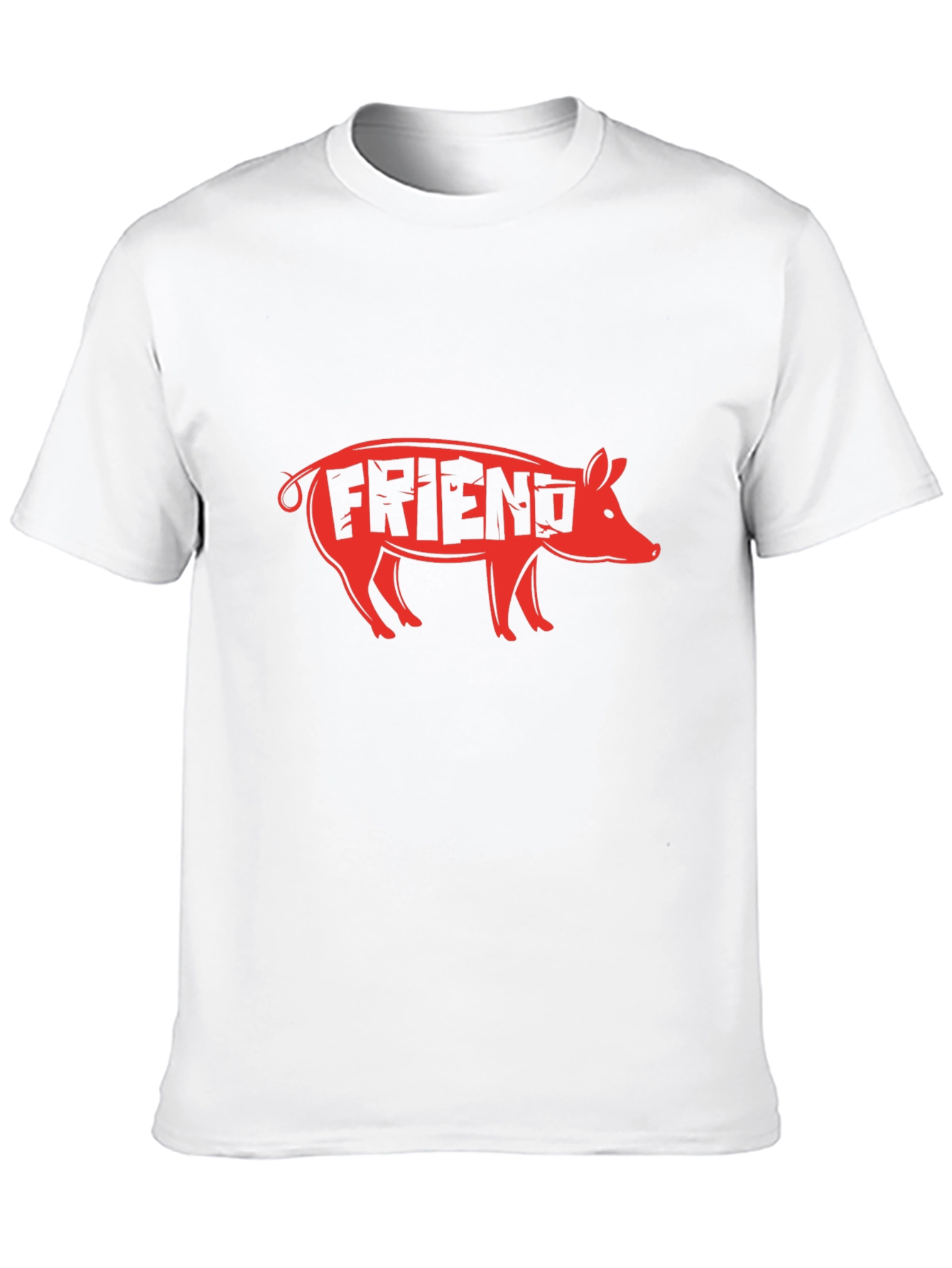 Black Pig Friend Graphic Tee - Black Unisex Shirt view 10