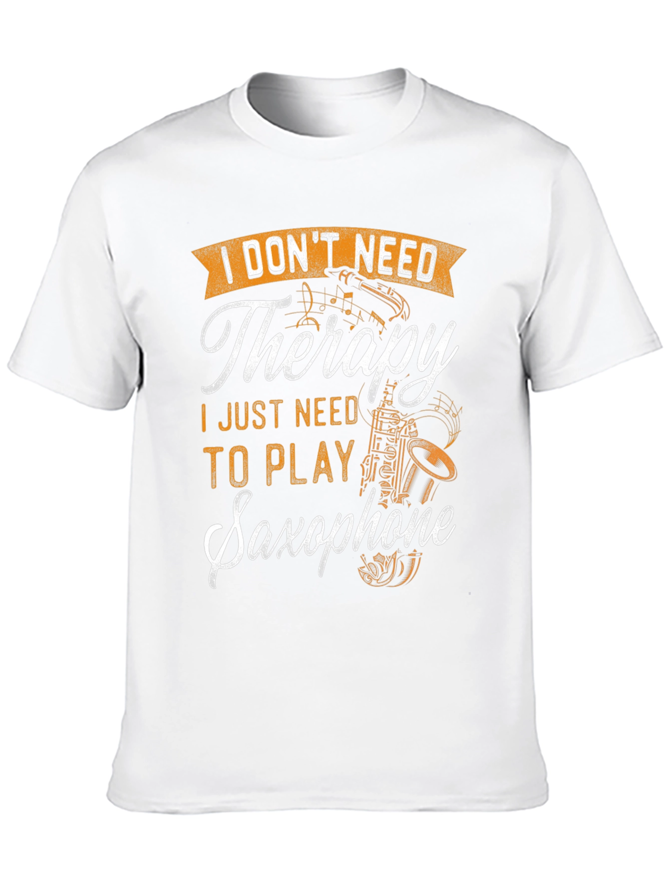 Black Saxophone Therapy T-Shirt view 10