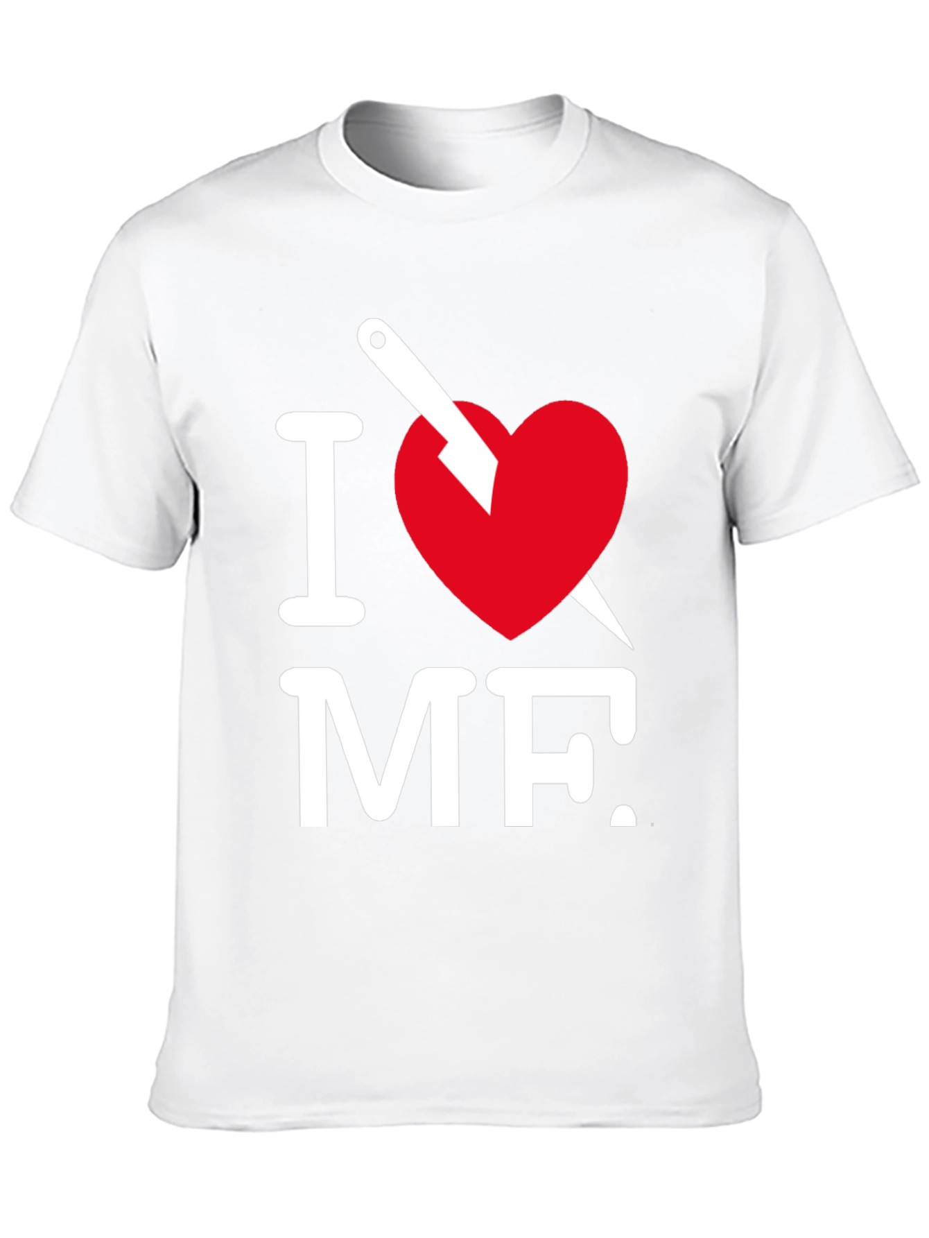 Black I Heart MF Graphic Tee - Black Crew Neck T-Shirt view 10