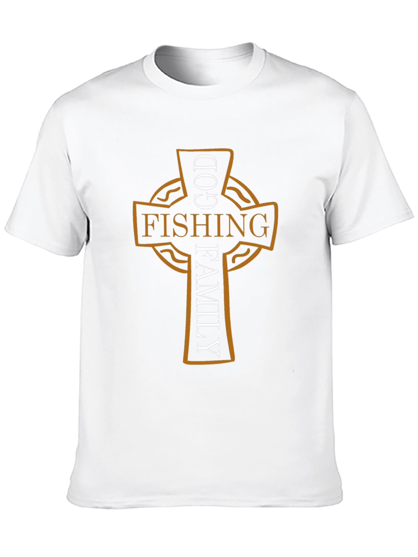 Black God Fishing Family Cross Graphic Black Tee view 10