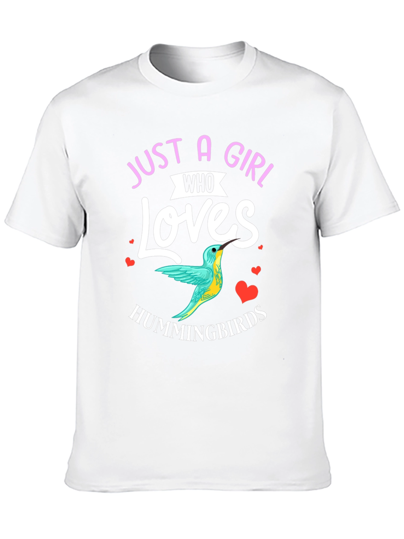 Black Hummingbird Lover T-Shirt - Just A Girl Who Loves Hummingbirds view 10