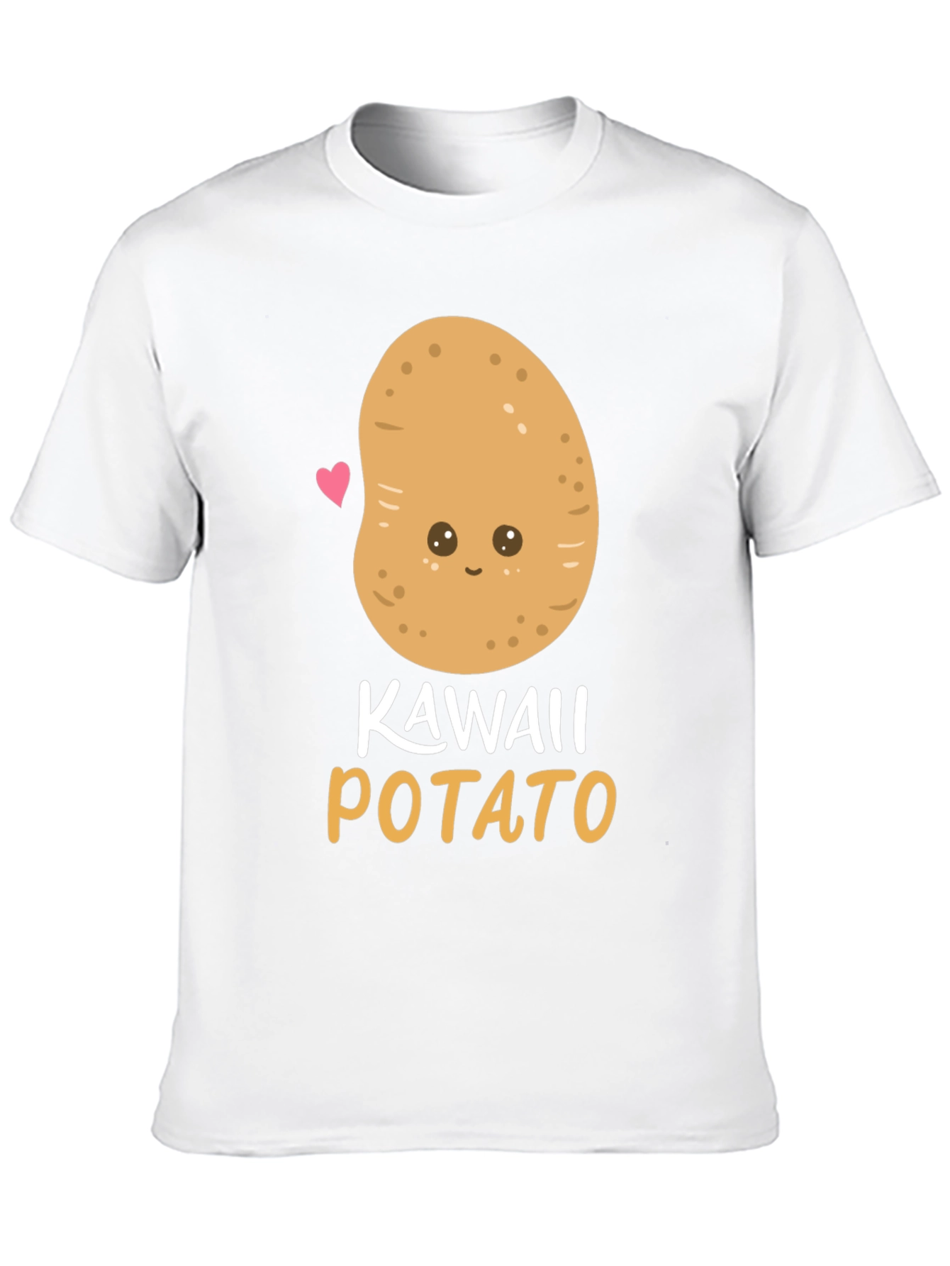 Black Kawaii Potato Graphic Tee - Unisex Comfort view 10