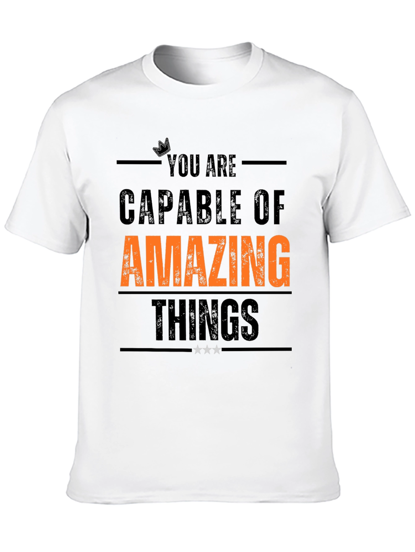 Black Inspirational T-Shirt: You Are Capable of Amazing Things view 10
