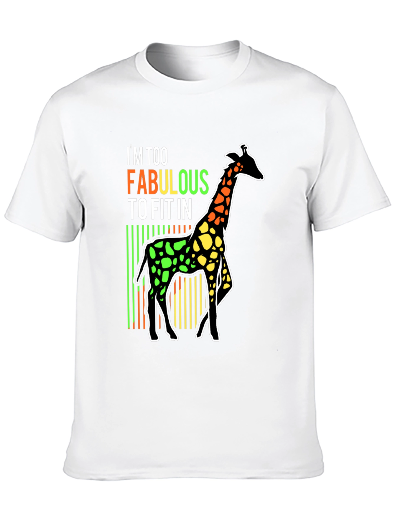 Black Fabulous Giraffe T-Shirt - Unique Design view 10