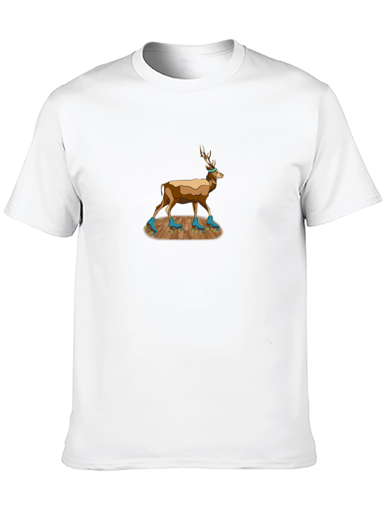 Black Deer on Roller Skates T-Shirt - Unique Design! view 10