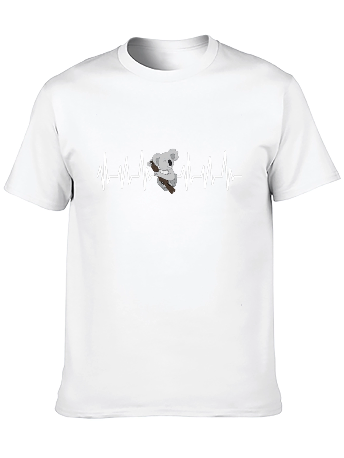 Black Koala Heartbeat Graphic Black T-Shirt view 10