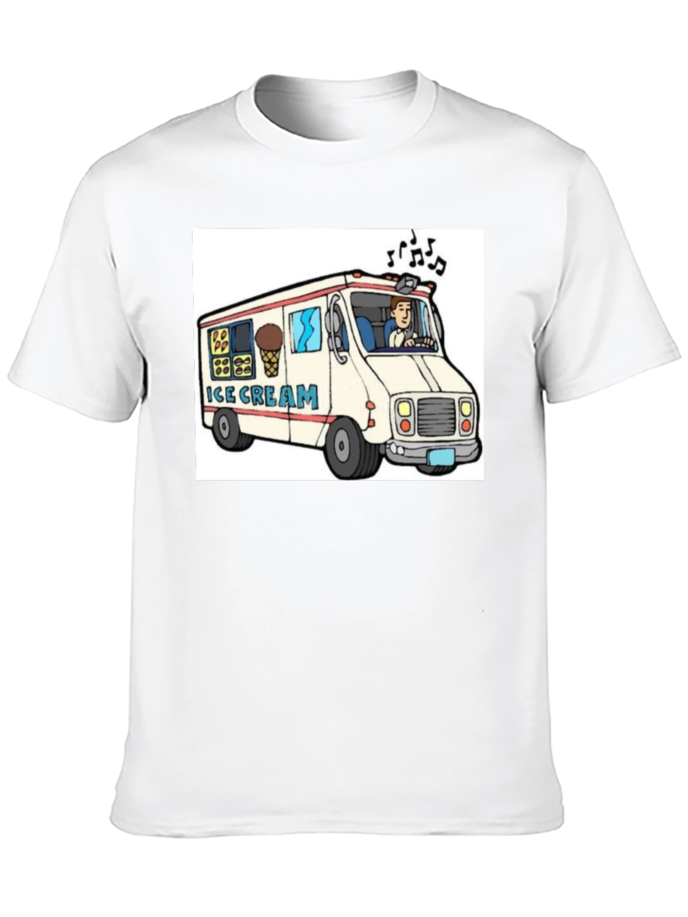 Black Ice Cream Truck Graphic Tee - Fun Summer Shirt view 10