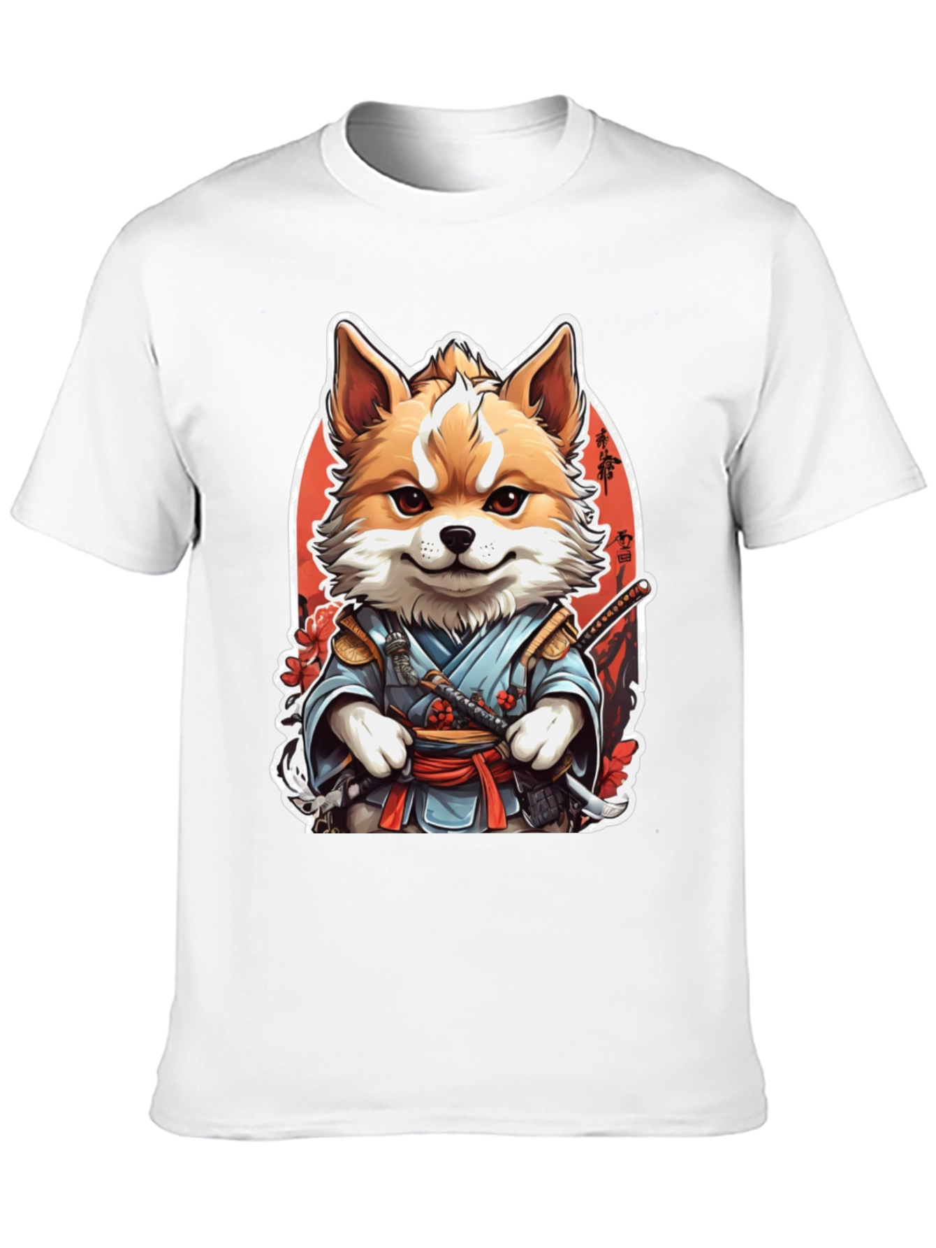 Black Samurai Fox Graphic Tee view 10