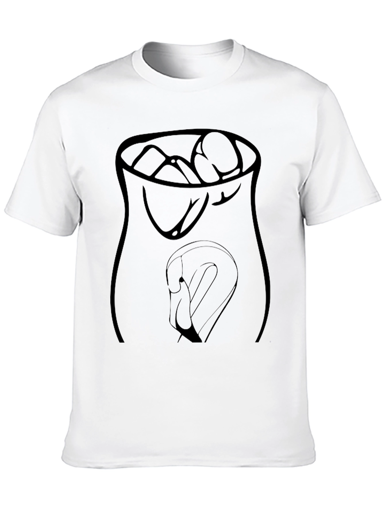 Black Abstract Graphic Print Men's Black T-Shirt view 10