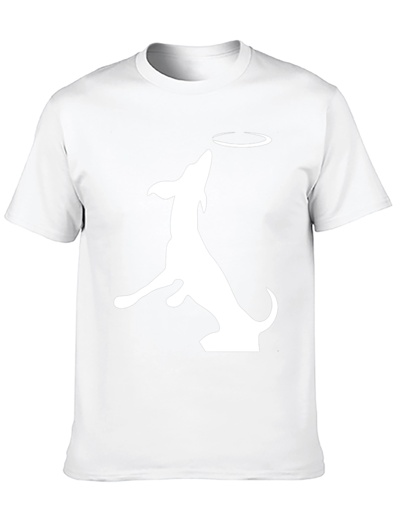 Black Dog Catching Frisbee Graphic Tee view 10